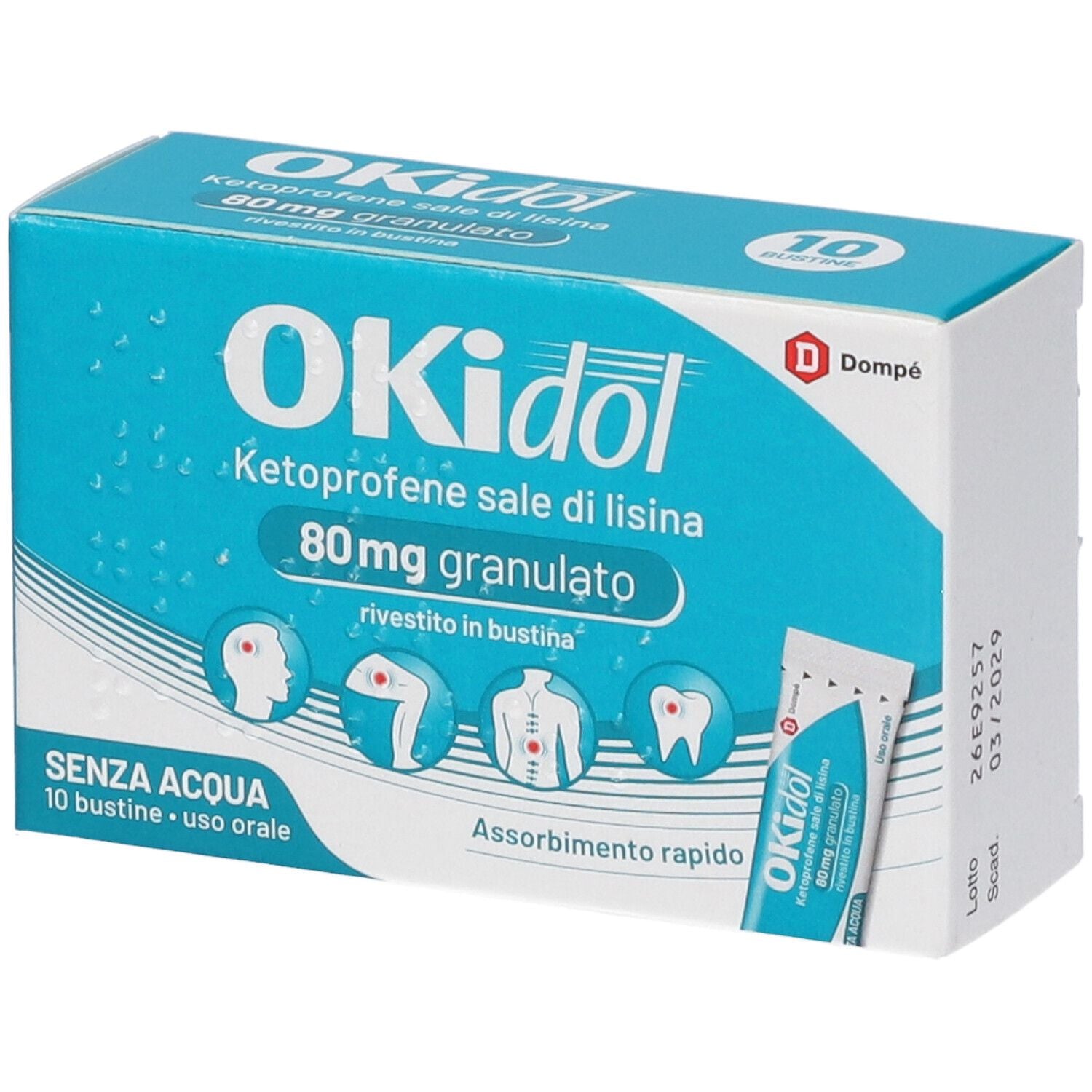 OKIDOL*OS GRAT 10BUST 80MG