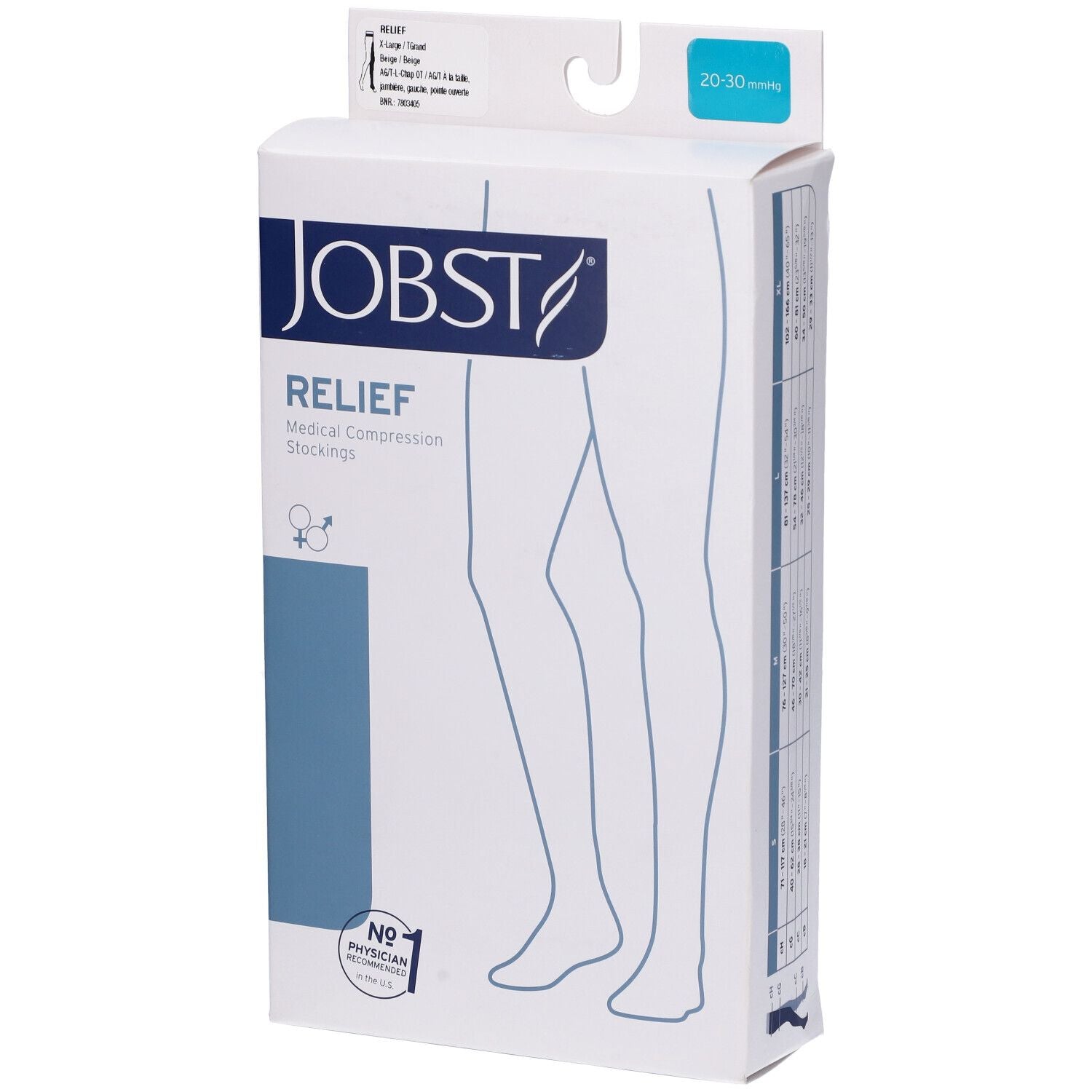 Jobst Relief 20-30 mmHg | Calza Monocollant Sinistra | Taglia XL
