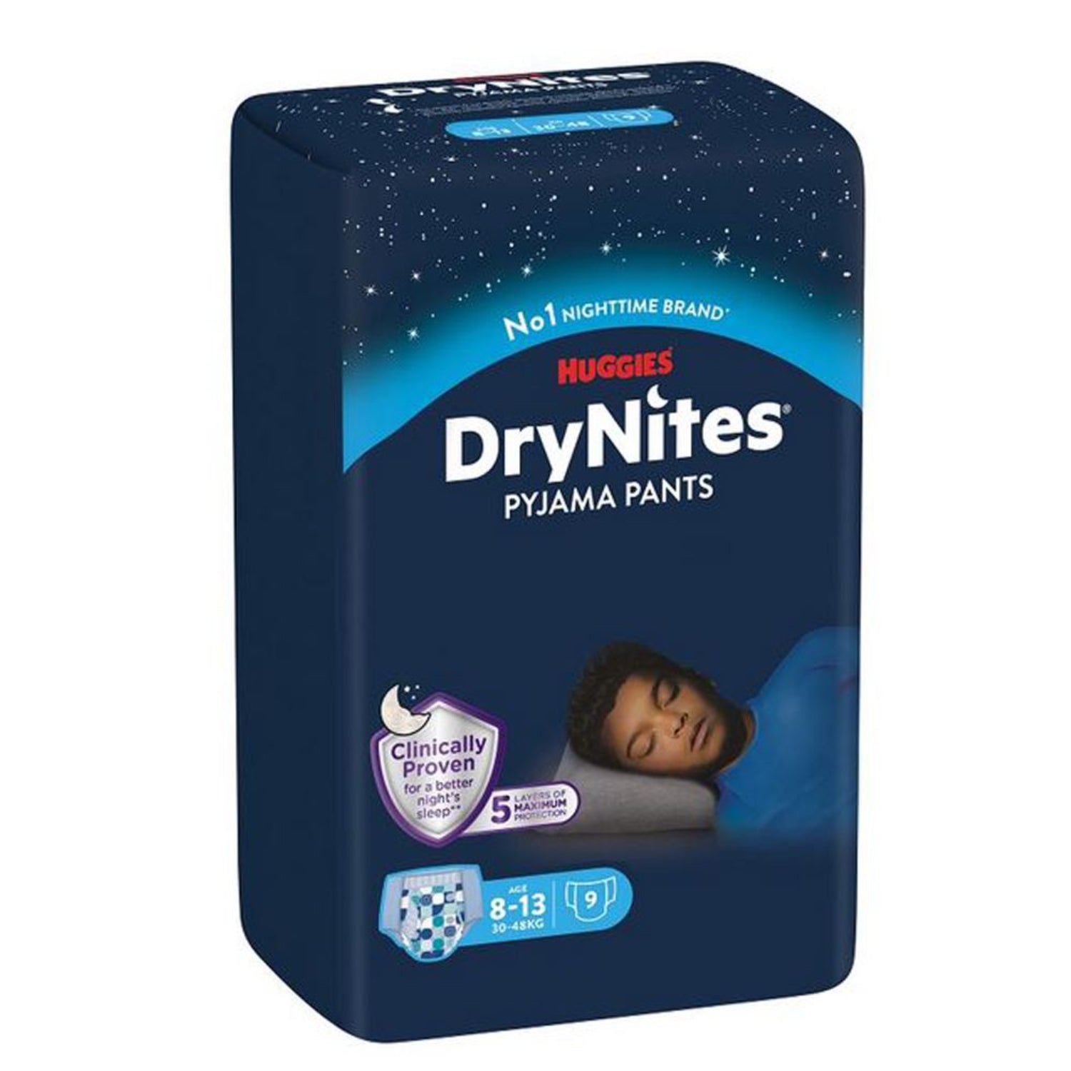 Huggies DryNites Pyjama Pants Boy 8-13 anni 30/48 kg 9 pannolini
