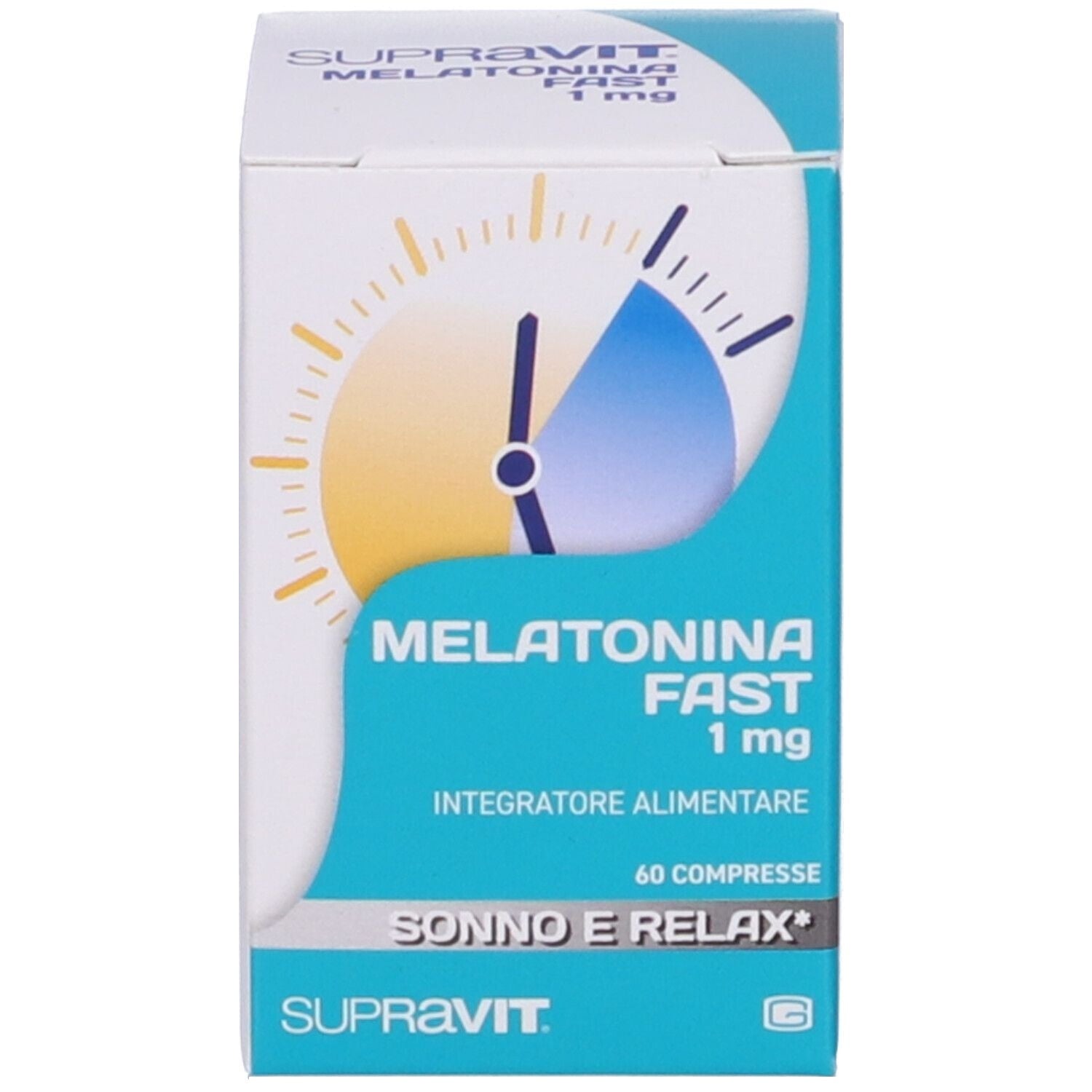 Supravit Melatonina Fast | Integratore Sonno 1mg Triptofano Vitamina B6 | 60 Compresse