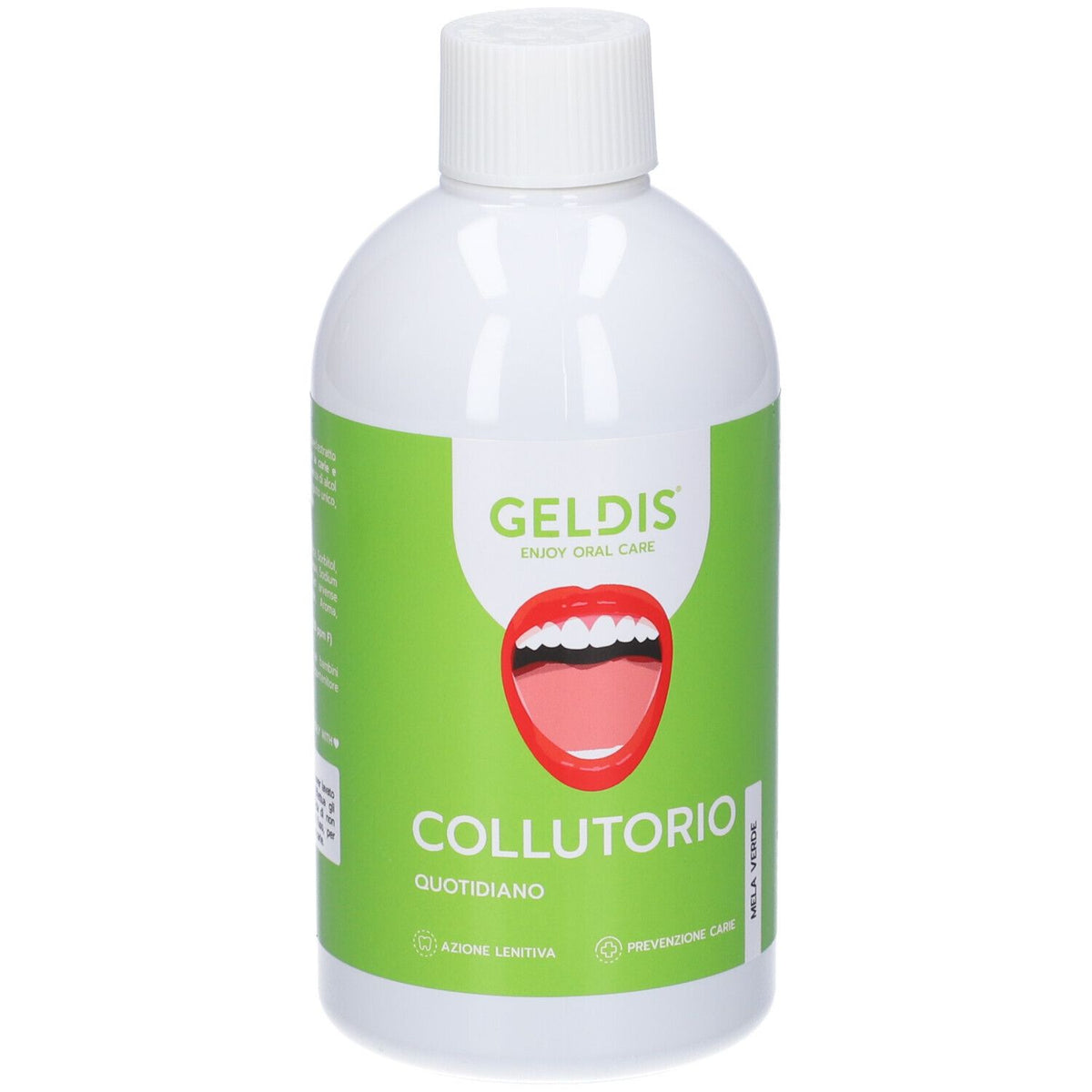 Geldis Collutorio Mela Verde | Formula Delicata con Fluoro | 500 ml
