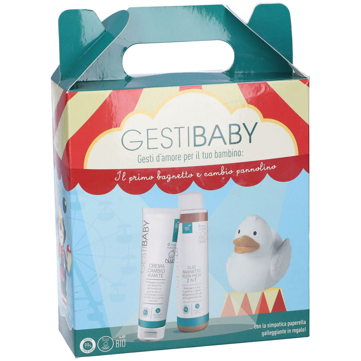Gesti Baby | Cofanetto Neonato Crema Cambio + Olio Bagnetto | Set  
