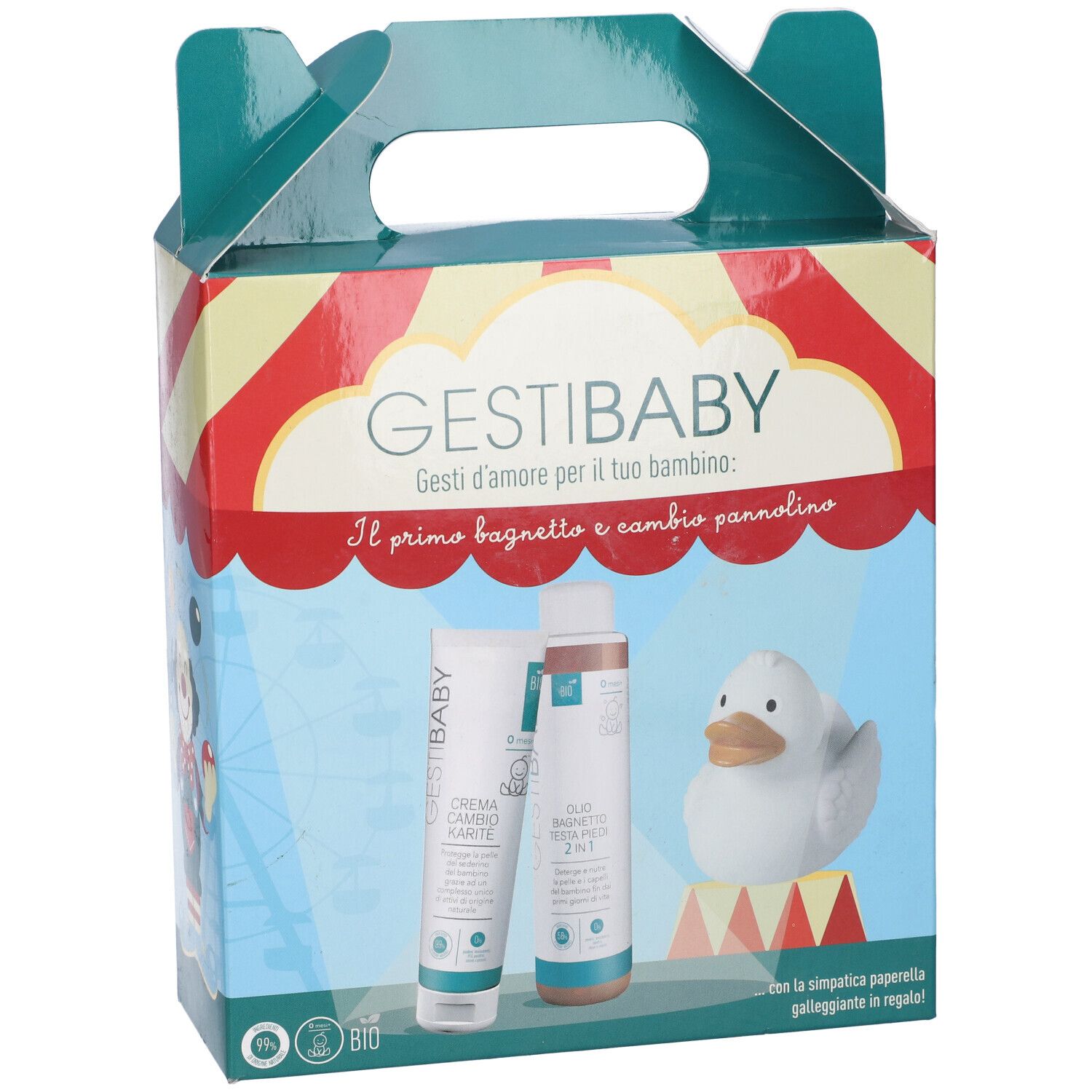 Gesti Baby | Cofanetto Neonato Crema Cambio + Olio Bagnetto | Set