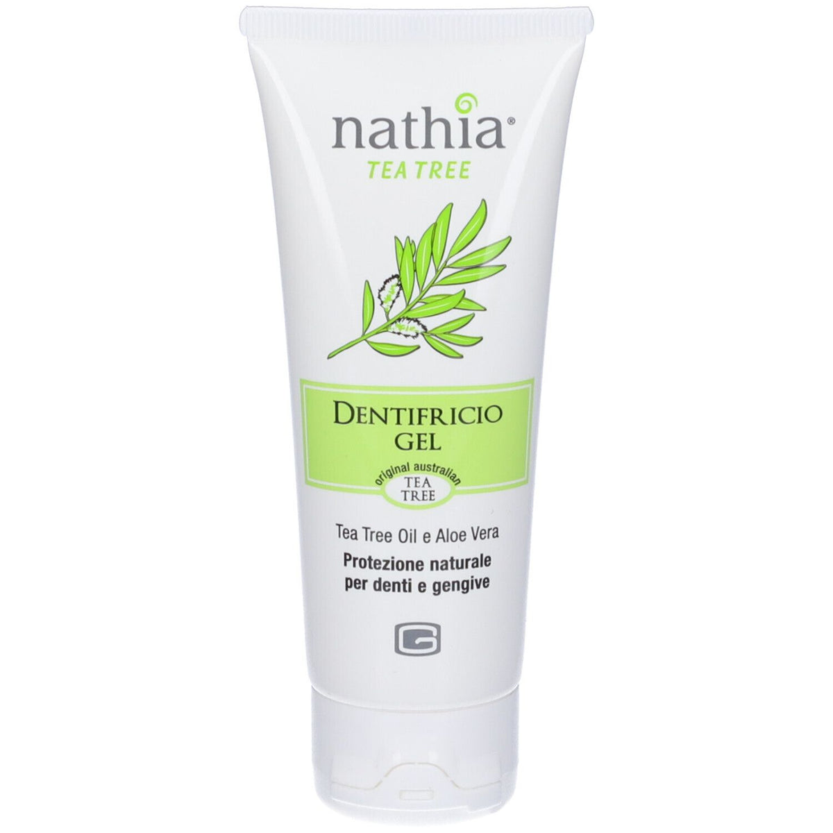 Nathia Tea Tree Dentifricio Naturale | Gel Aloe Vera | 75 ml  
