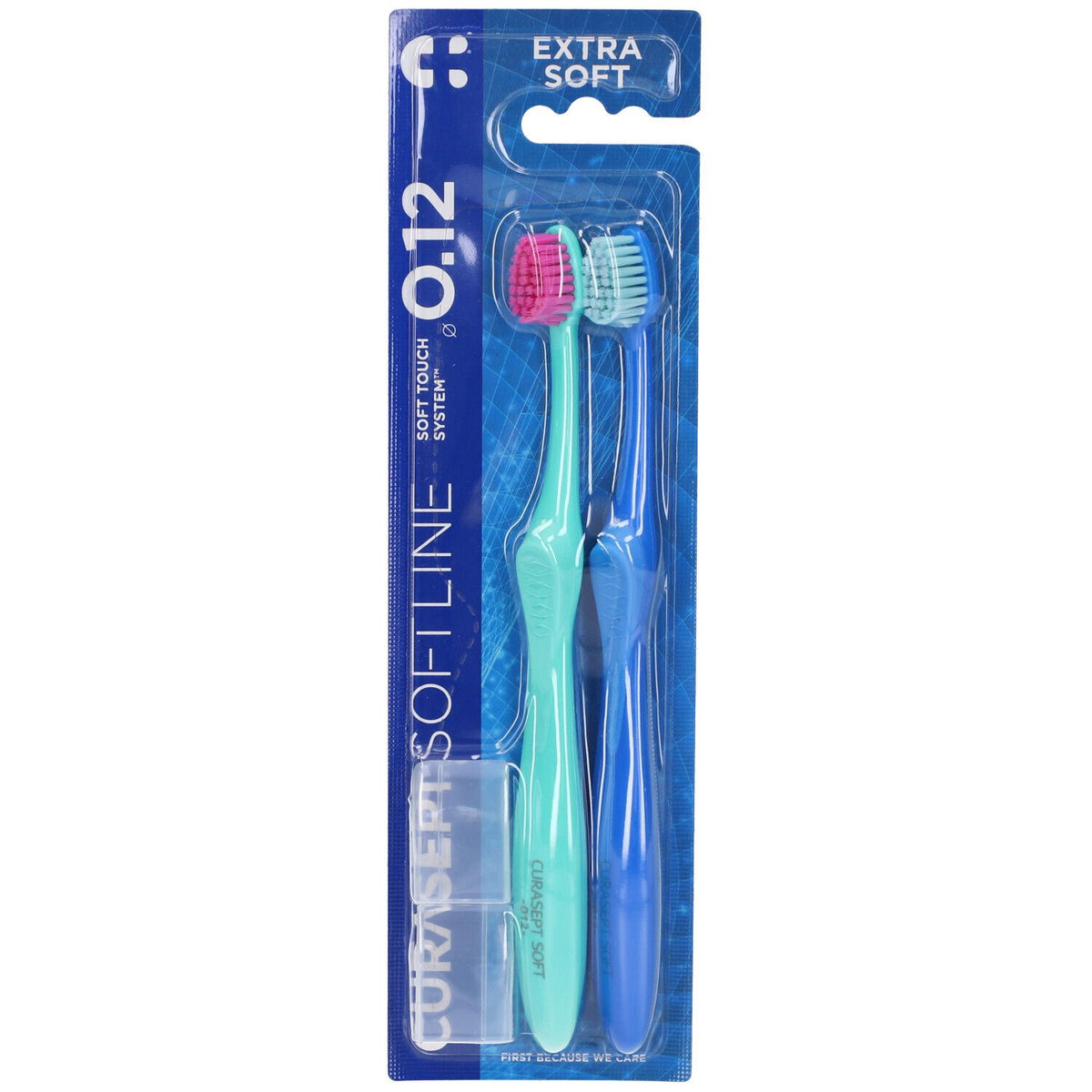 Curasept Softline Bi-Pack | Spazzolino Extra Soft 0.12 | 2 Pezzi  