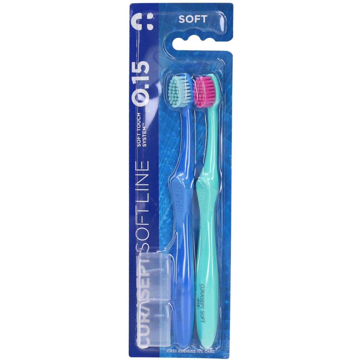 Curasept Softline Bi-Pack | Spazzolino Soft 0.15 | 2 Pezzi
