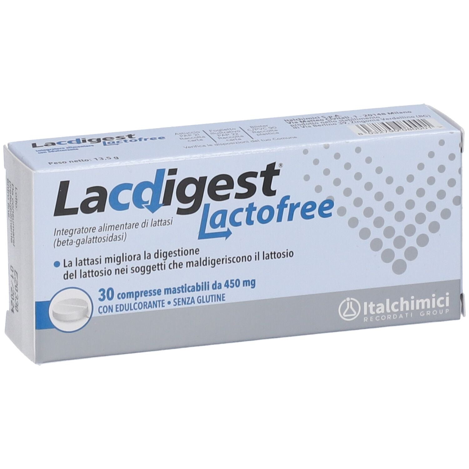 Lacdigest Lactofree | Lattasi per Intolleranza al Lattosio | 30 Compresse