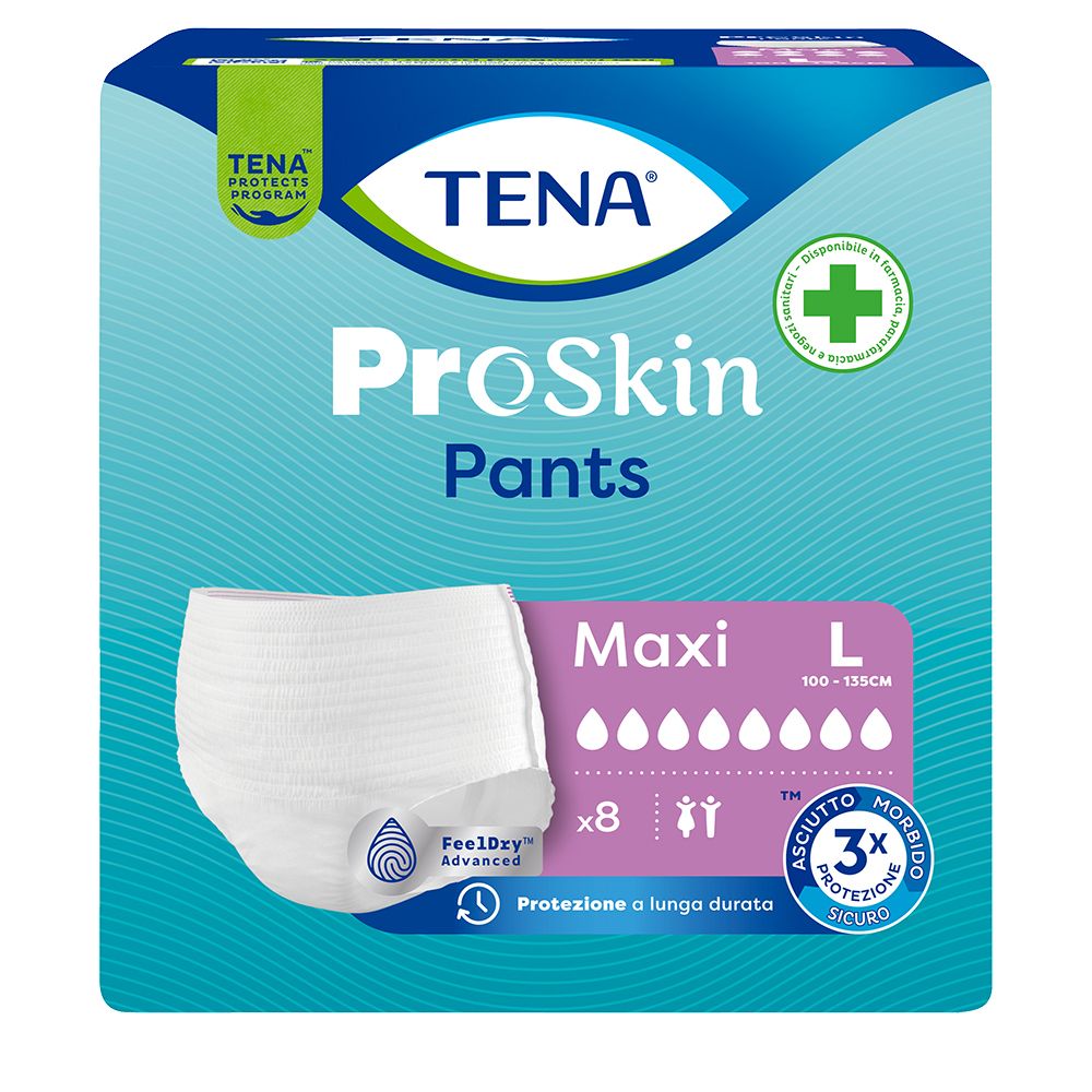 Tena Proskin Pants Maxi L | Mutandine Assorbenti | 8 Pezzi  
