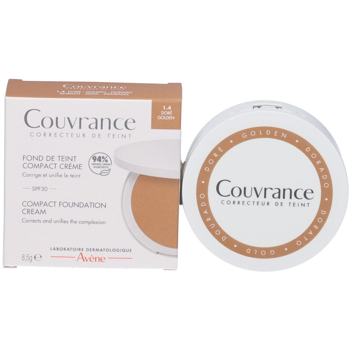Avène Couvrance Fondotinta Compatto Dorato | Uniformante | 8,5 g
