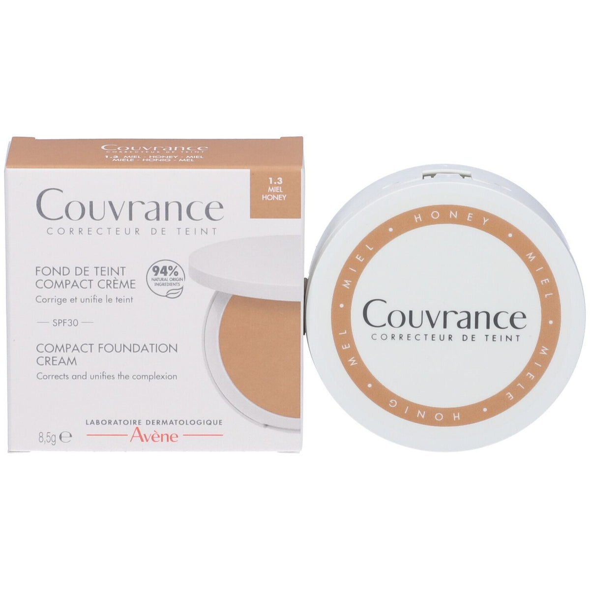 Avène Couvrance Fondotinta Compatto 1.3 Miele | Crema | 8,5g  