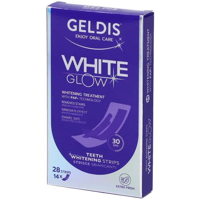 Geldis White Glow Strisce Sbiancanti | Azione Illuminante | 28 Strisce  