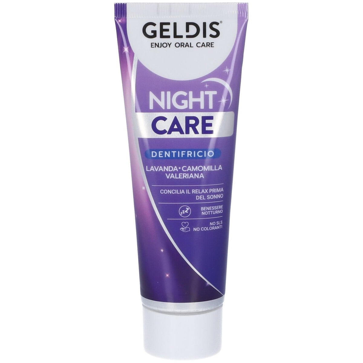 Geldis Dentifricio Night Care | Routine Serale Gusto Vaniglia | 75 ml  