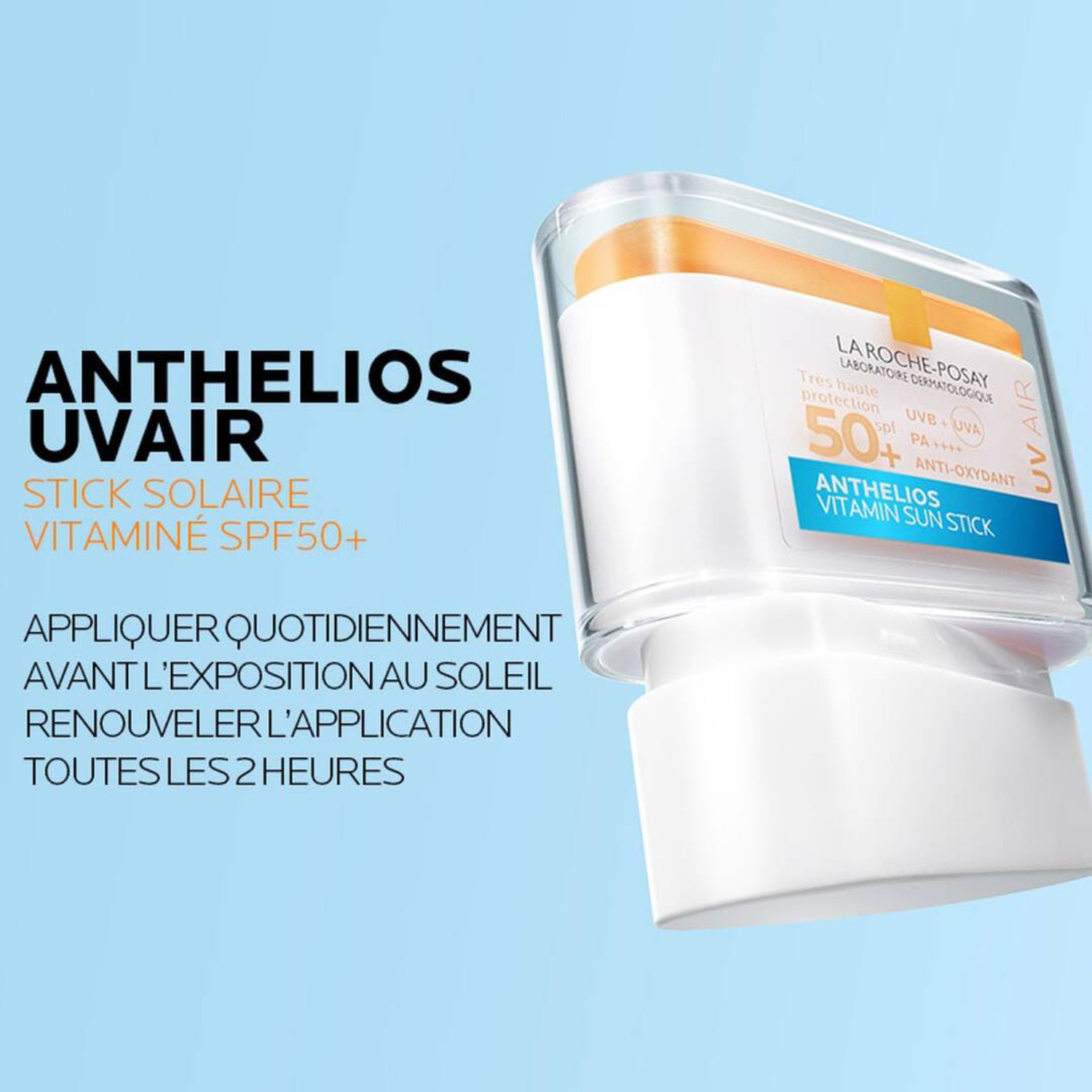 La Roche Posay Anthelios UVAir Stick Solare Vitaminico SPF50+ | Protezione Solare Antiossidante | 10g