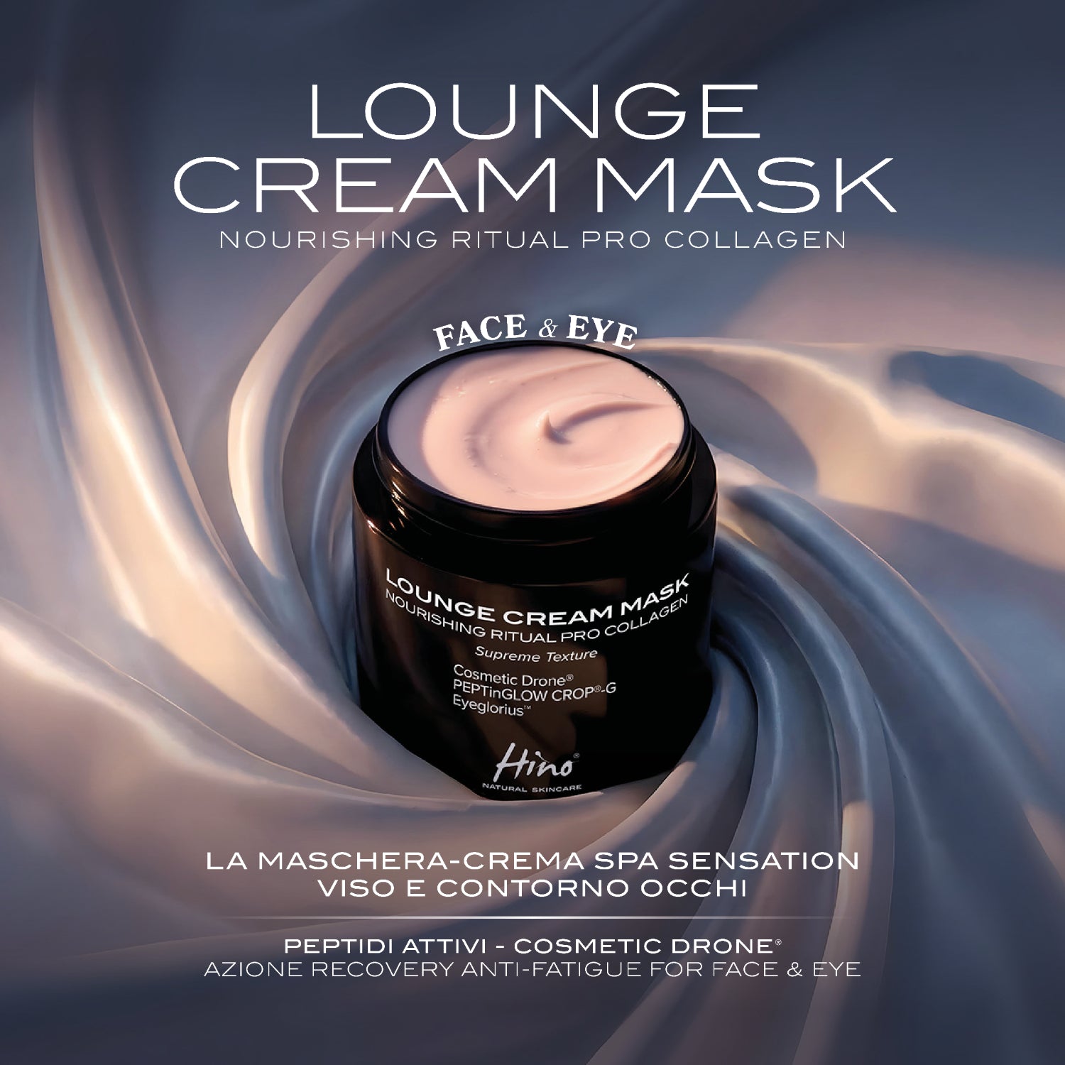 Hino Lounge Cream Mask jar 100 ml texture ricca pro collagen