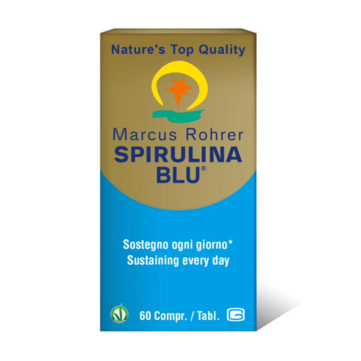 Marcus Rohrer Spirulina Blu | Integratore Ficocianina 55% Ricostituente | 60 Compresse  