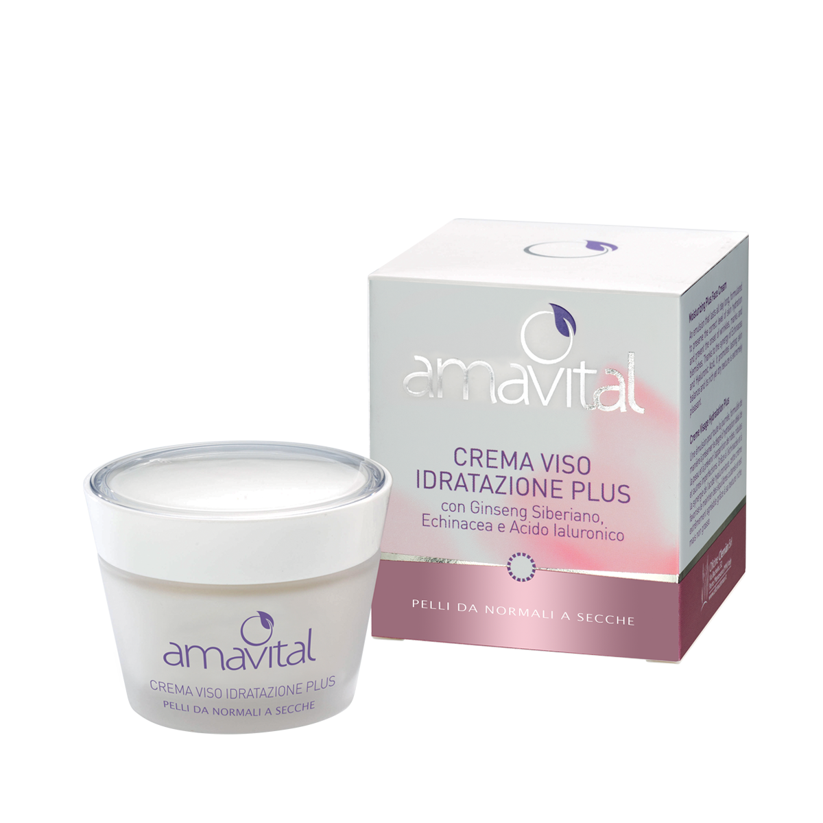 Amavital Crema Viso Idratazione Plus | Idratante Pelle Secca | 50 ml

