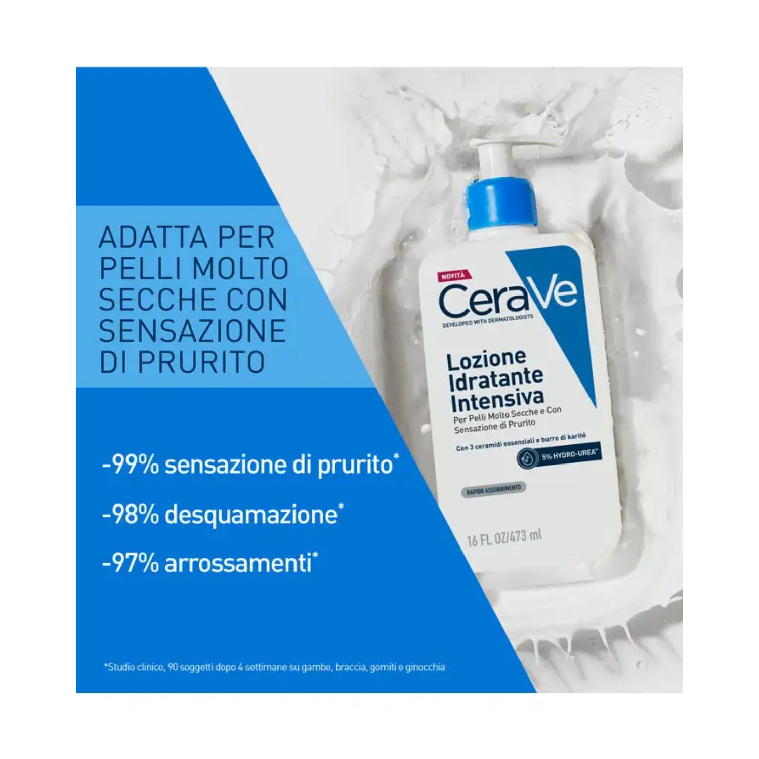 CeraVe | Lozione Idratante Intensiva Viso Corpo Pelle Molto Secca 5% Hydro-Urea | 236ml 3