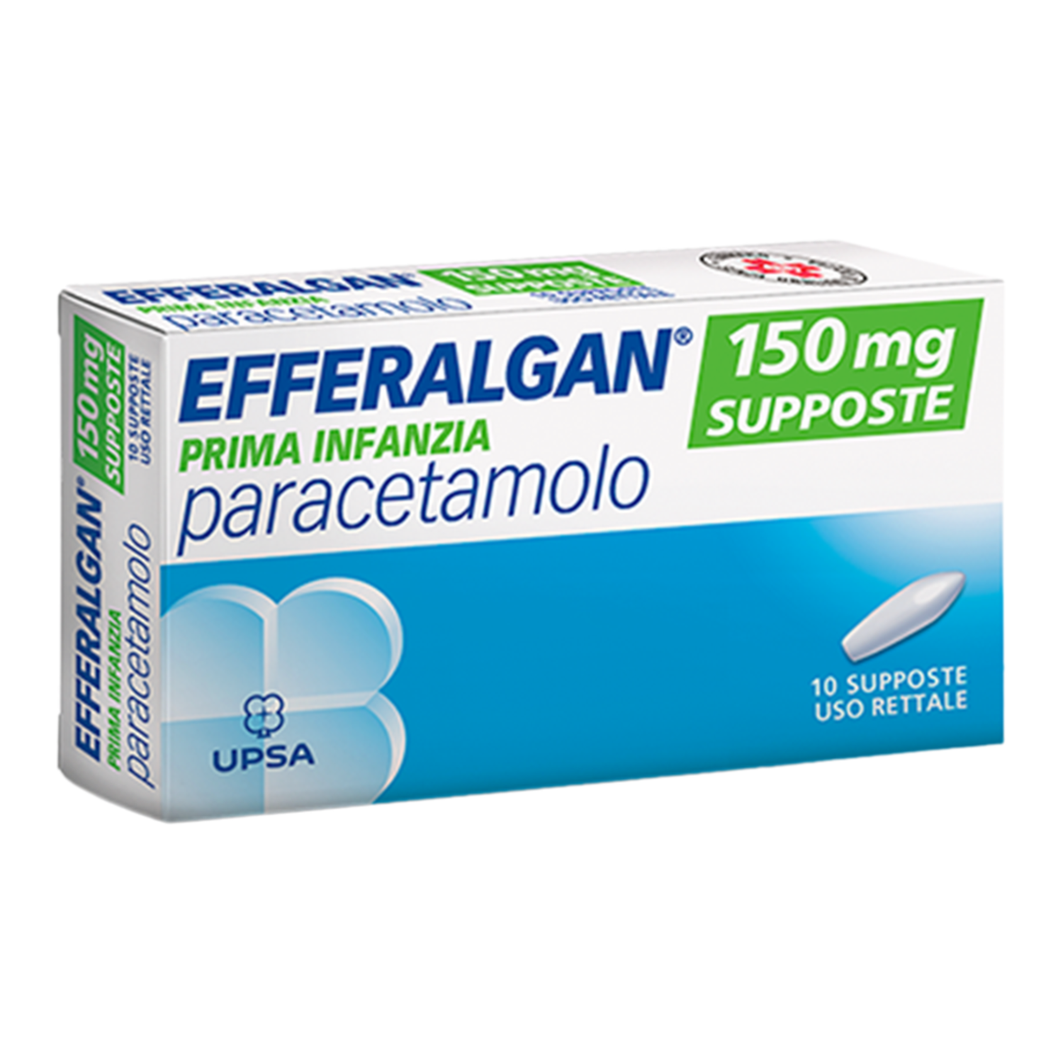 Efferalgan 150mg | Antipiretico Analgesico Prima Infanzia | 10 Supposte