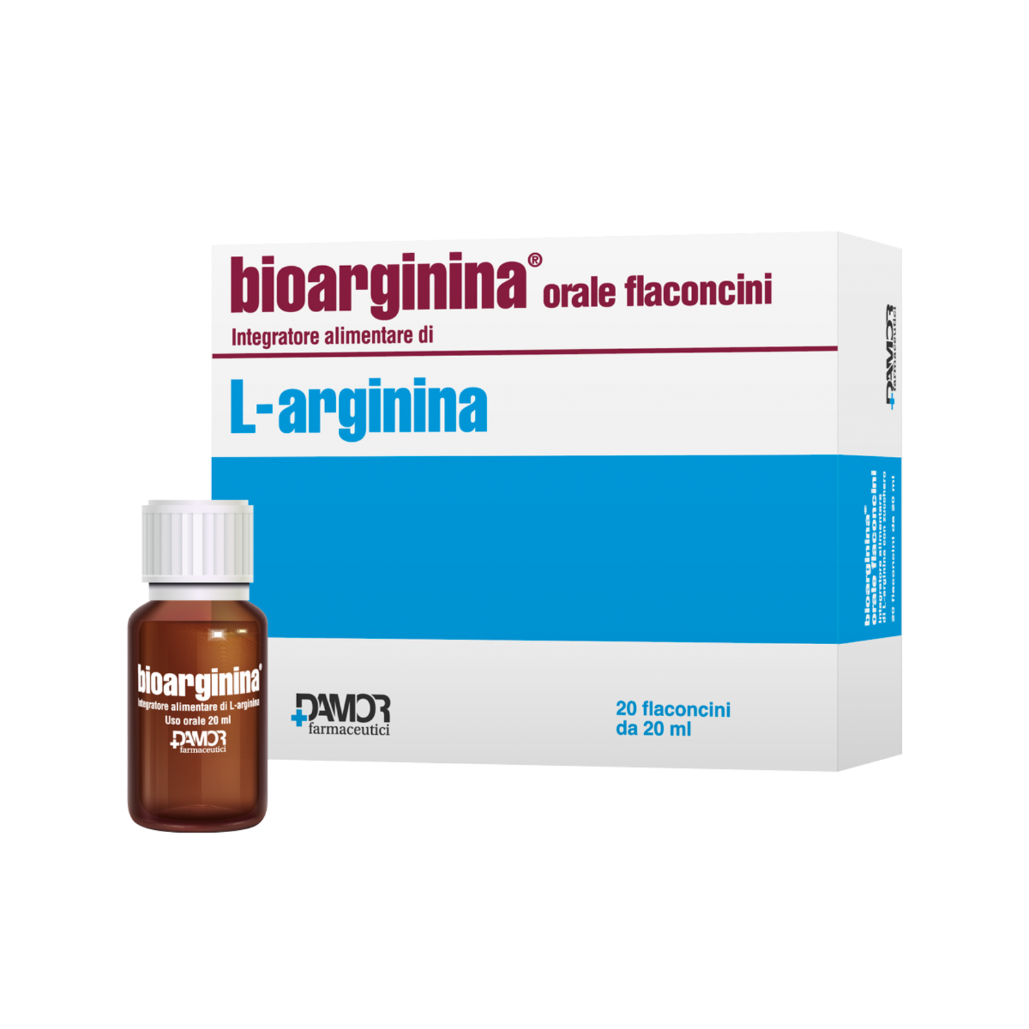 Bioarginina Orale | Integratore L-Arginina Liquido 1,66g | 20 Flaconcini 20ml
