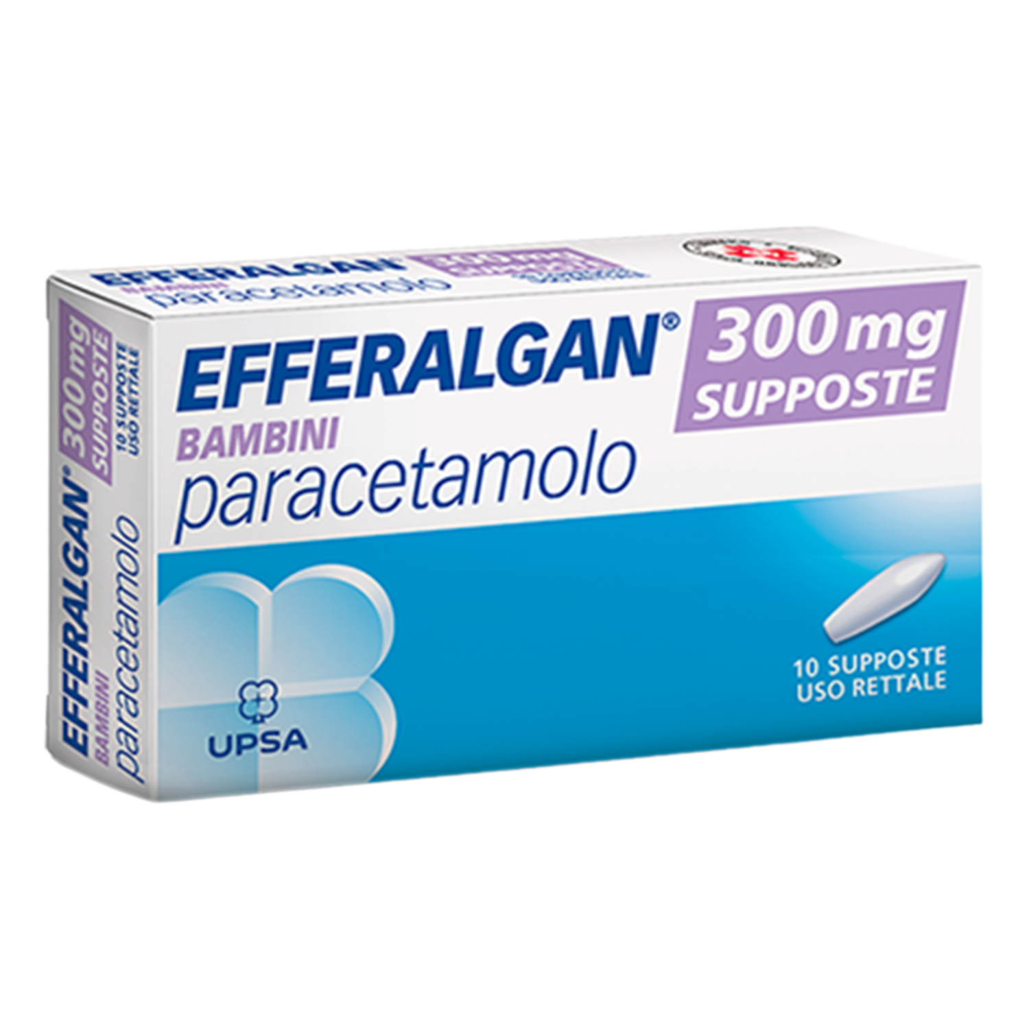 Efferalgan 300mg | Antipiretico Analgesico Bambini | 10 Supposte