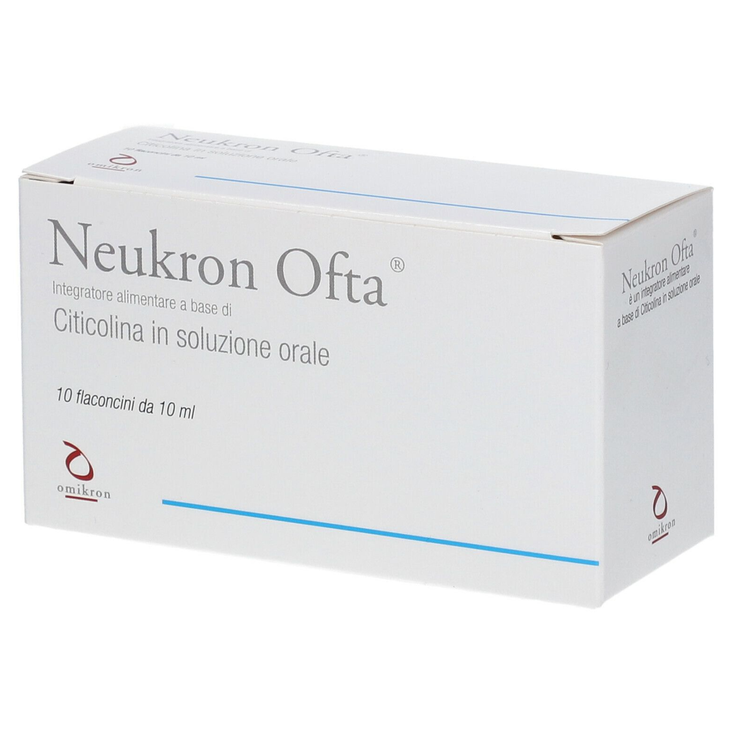 Neukron Ofta | Integratore CDP-Colina Nervo Ottico e Glaucoma | 10 Fialoidi 10ml