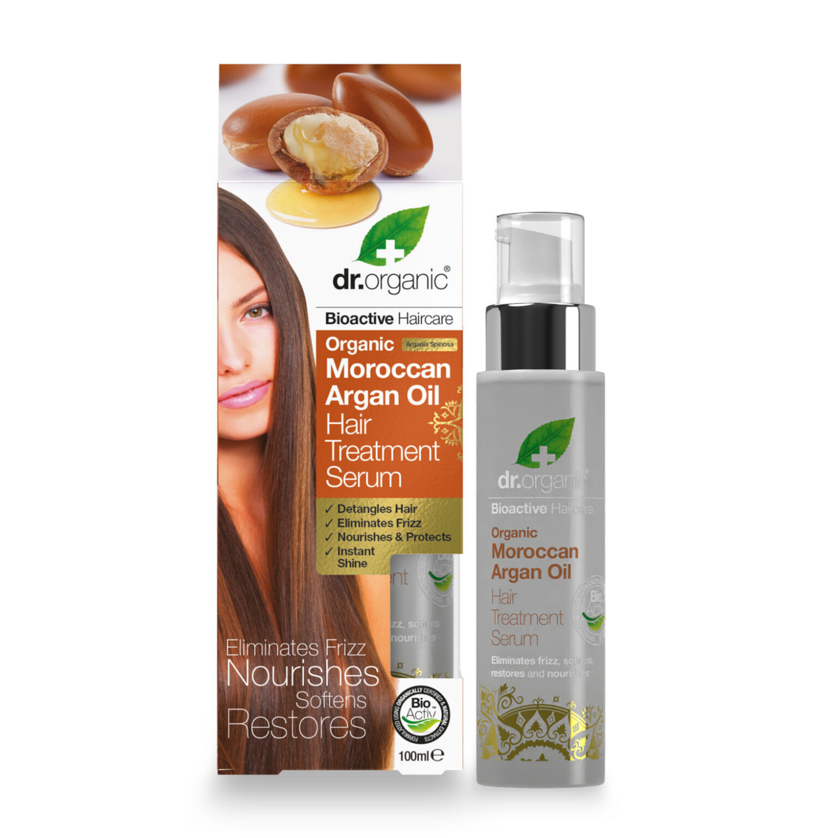 Dr. Organic Moroccan Argan | Siero Capelli Ristrutturante Olio Argan | 100 ml  