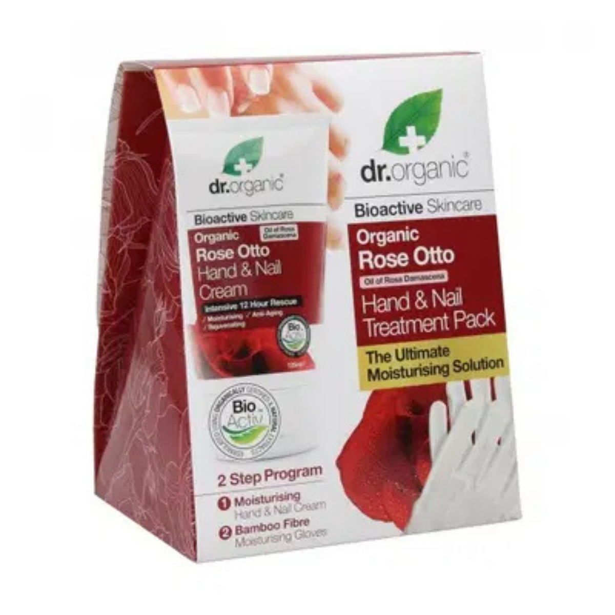 Dr. Organic Rose Otto | Crema Mani con Guanto in Bambù Special Pack | 100 ml  