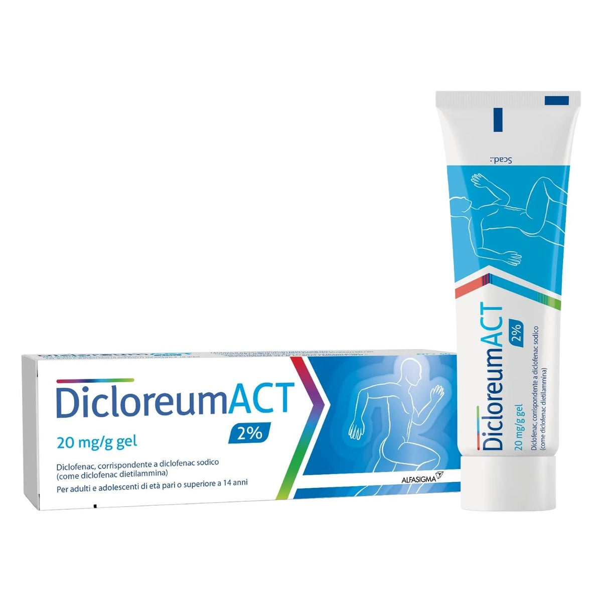 Dicloreum Act 2% | Gel Antinfiammatorio per Dolori Muscolari | 100 g  