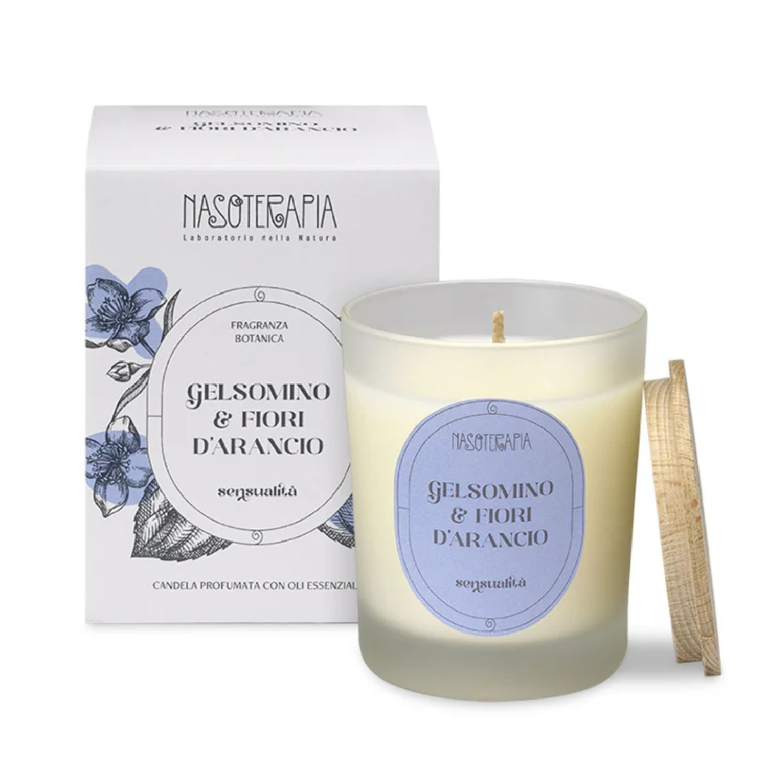 Nasoterapia Candela Profumata Gelsomino e Fiori D'Arancio 180g