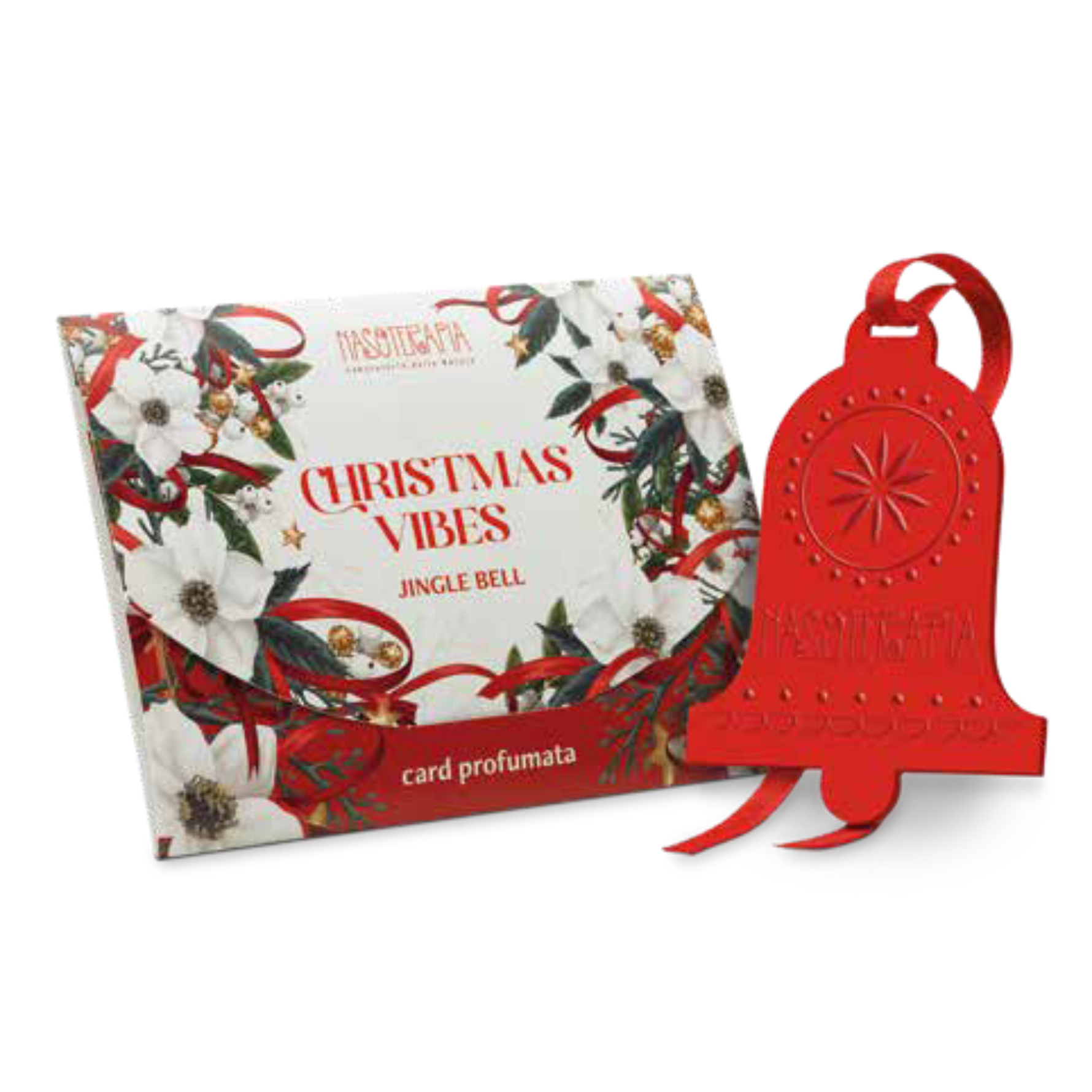 Nasoterapia Card Profumata Christmas Jingle Bell | Profumatore Armadi Cassetti | 1 Pezzo
