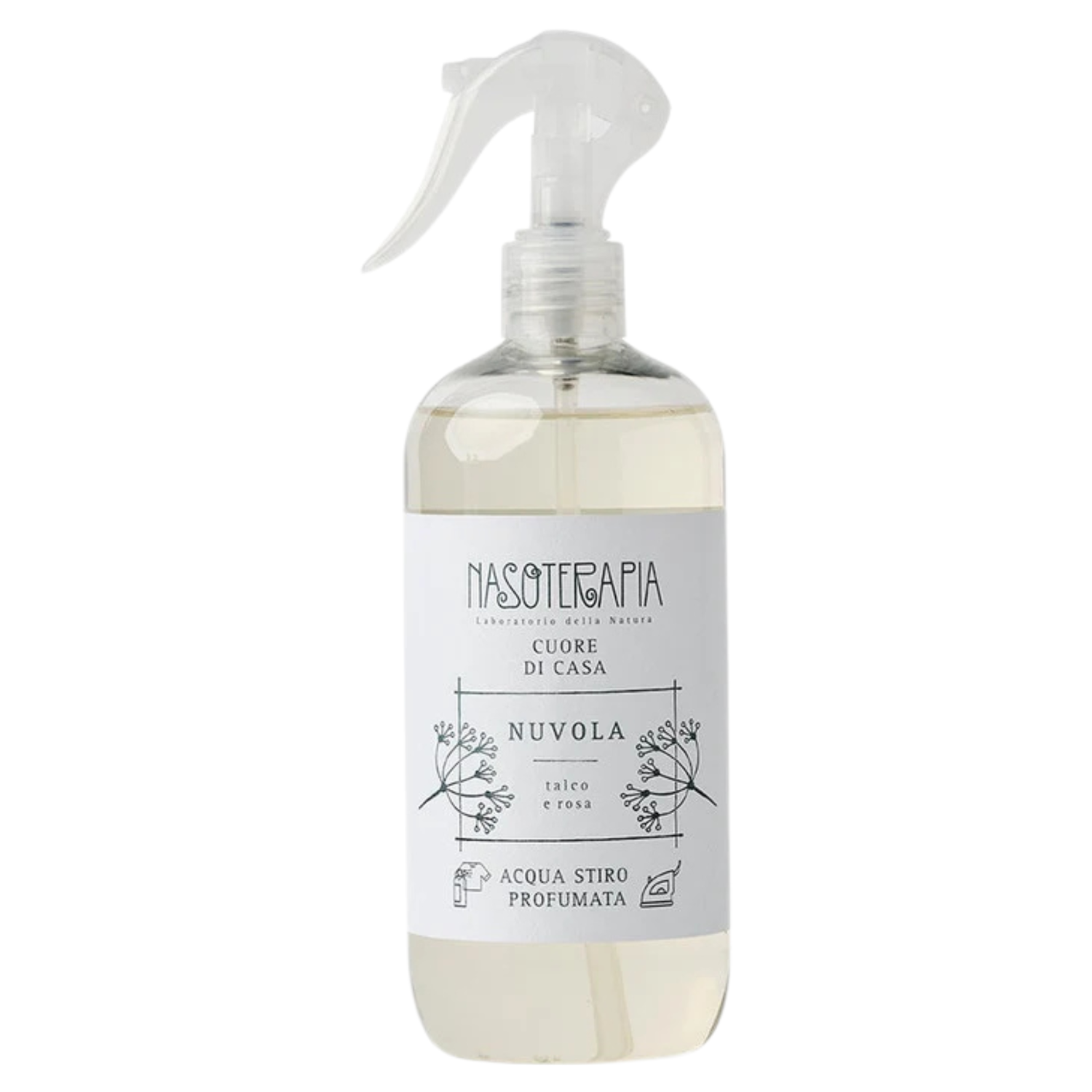 Nasoterapia Cuore Di Casa Nuvola - Acqua Stiro Profumata - Talco E Rosa 500ml