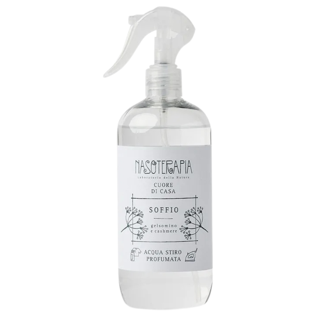Nasoterapia Cuore Di Casa Soffio - Acqua Stiro Profumata Gelsomino e Cashmere 500ml  