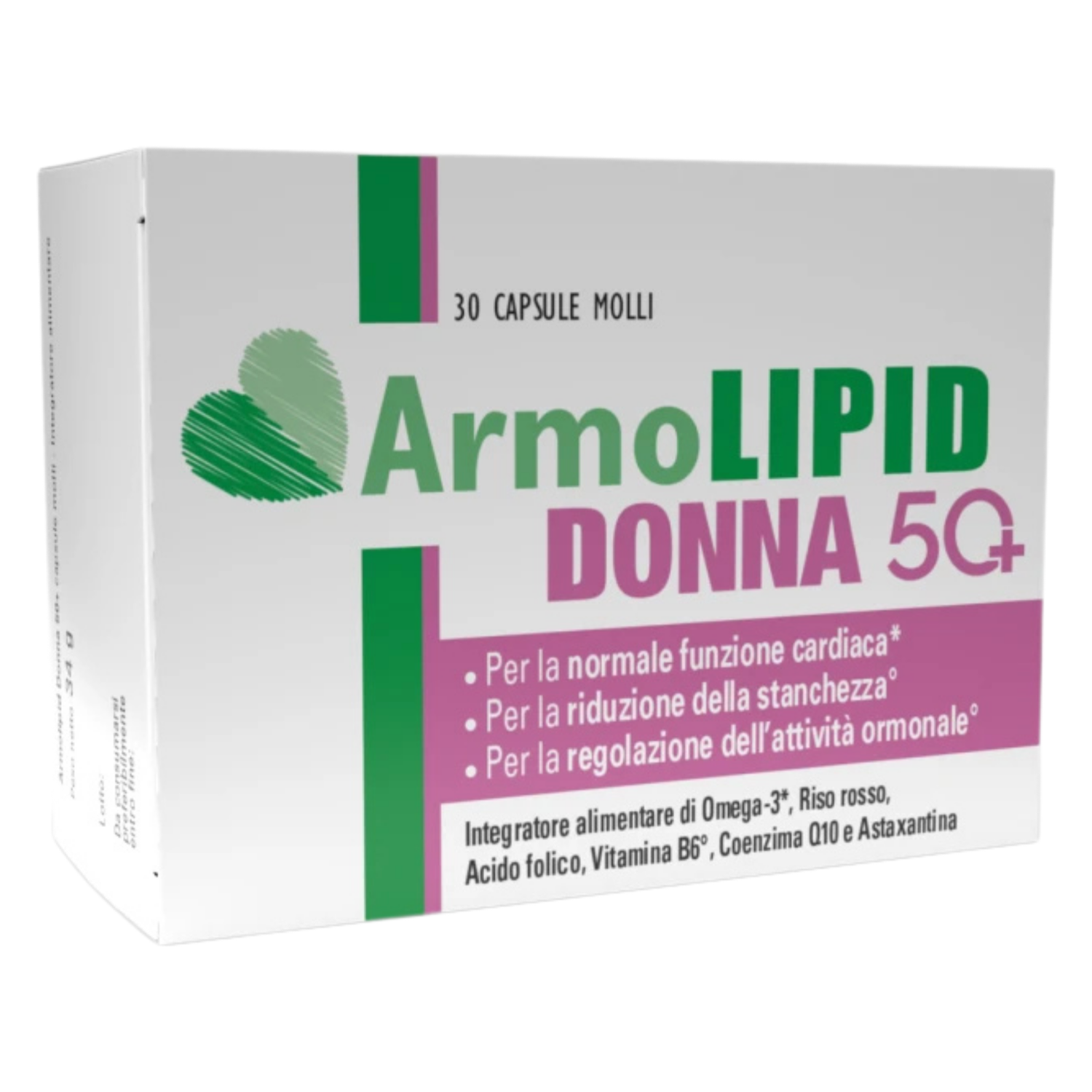 Armolipid Donna 50+ | Integratore Omega-3 e Monacolina K | 30 Capsule