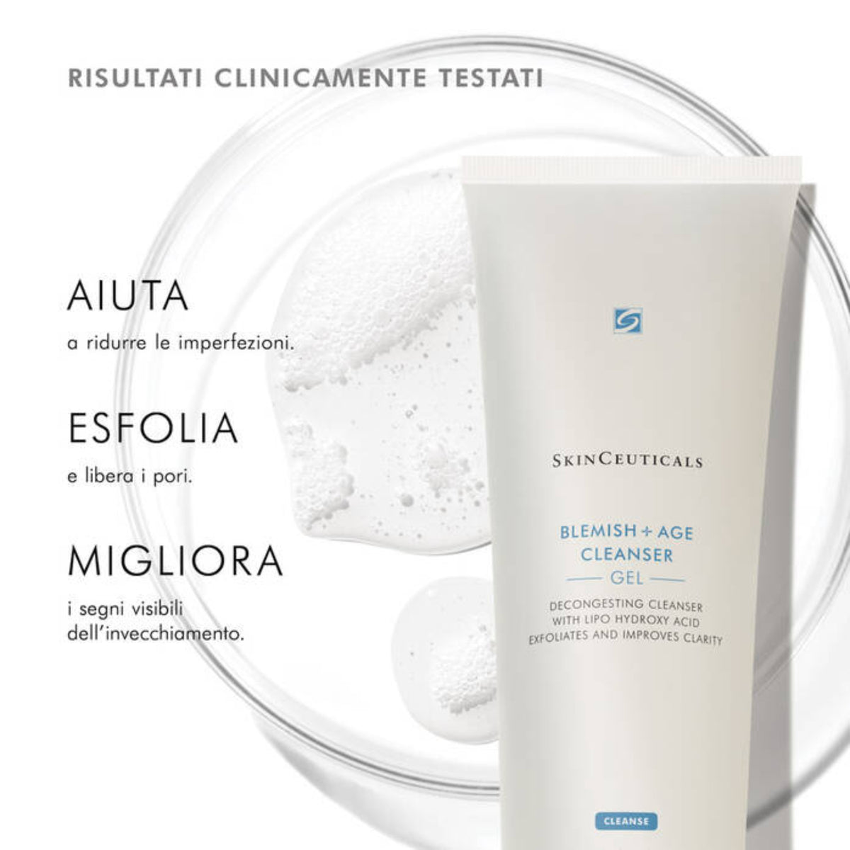 SkinCeuticals Blemish + Age Cleanser | Gel Detergente Viso Esfoliante Pelle Grassa Acneica | 240ml 5 