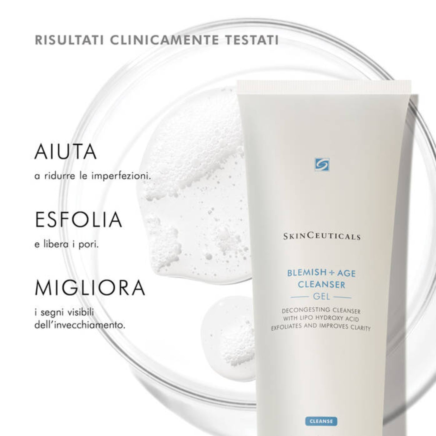 SkinCeuticals Blemish + Age Cleanser | Gel Detergente Viso Esfoliante Pelle Grassa Acneica | 240ml 5