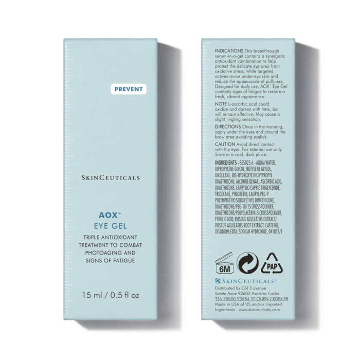 SkinCeuticals AOX+ Eye Gel | Siero Contorno Occhi Vitamina C Anti-Occhiaie Borse | 15ml 8