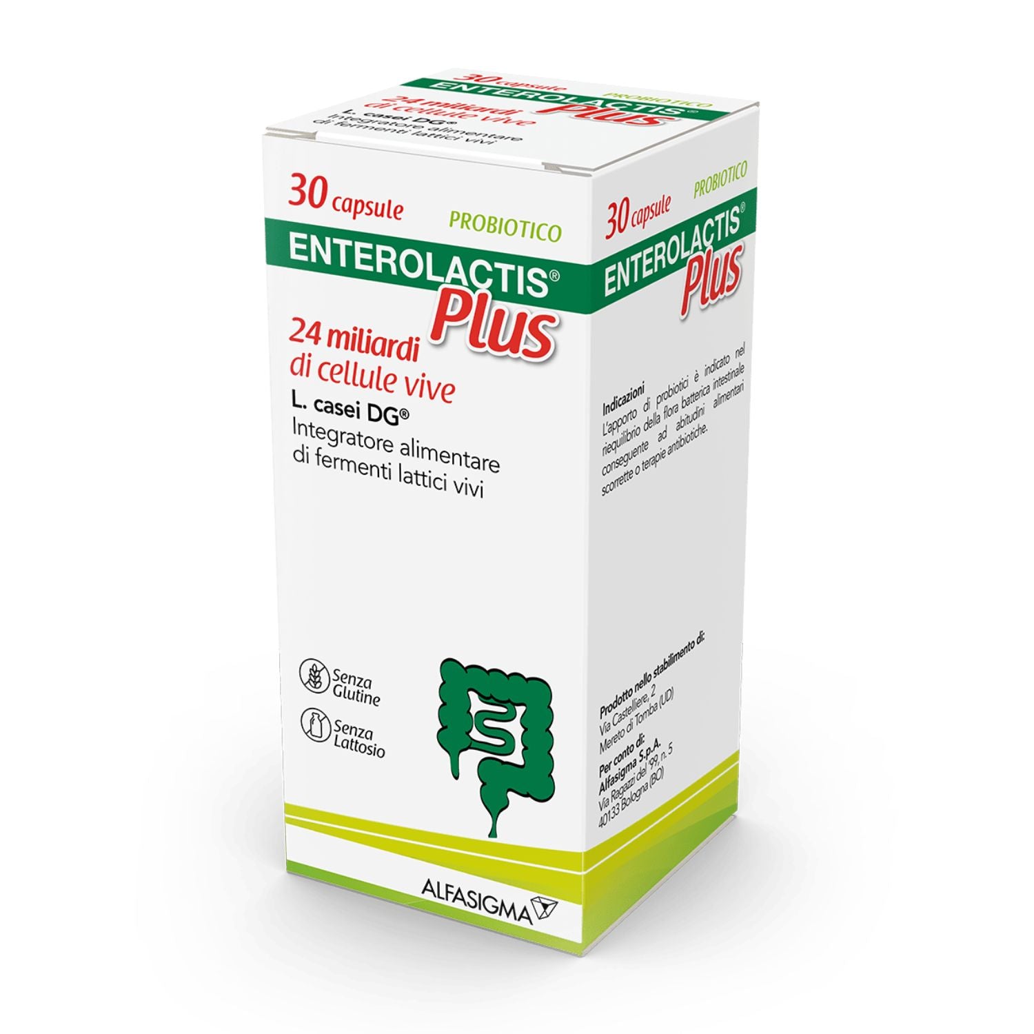 Enterolactis Plus | Integratore Fermenti Lattici | 30 Capsule