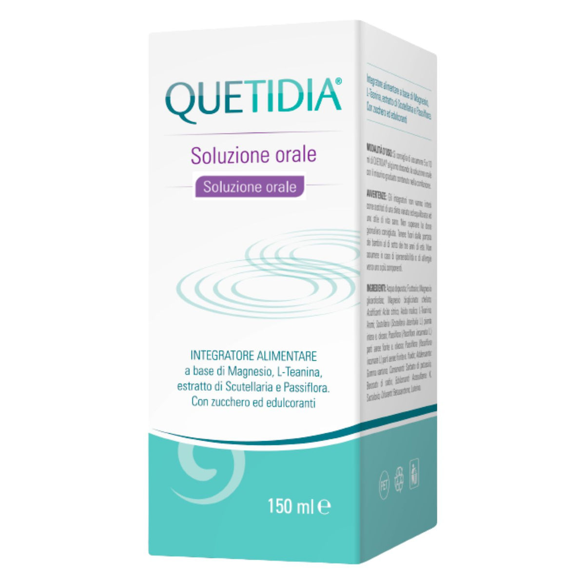 Quetidia | Integratore Rilassamento Soluzione Orale L-Teanina Magnesio | 150ml  