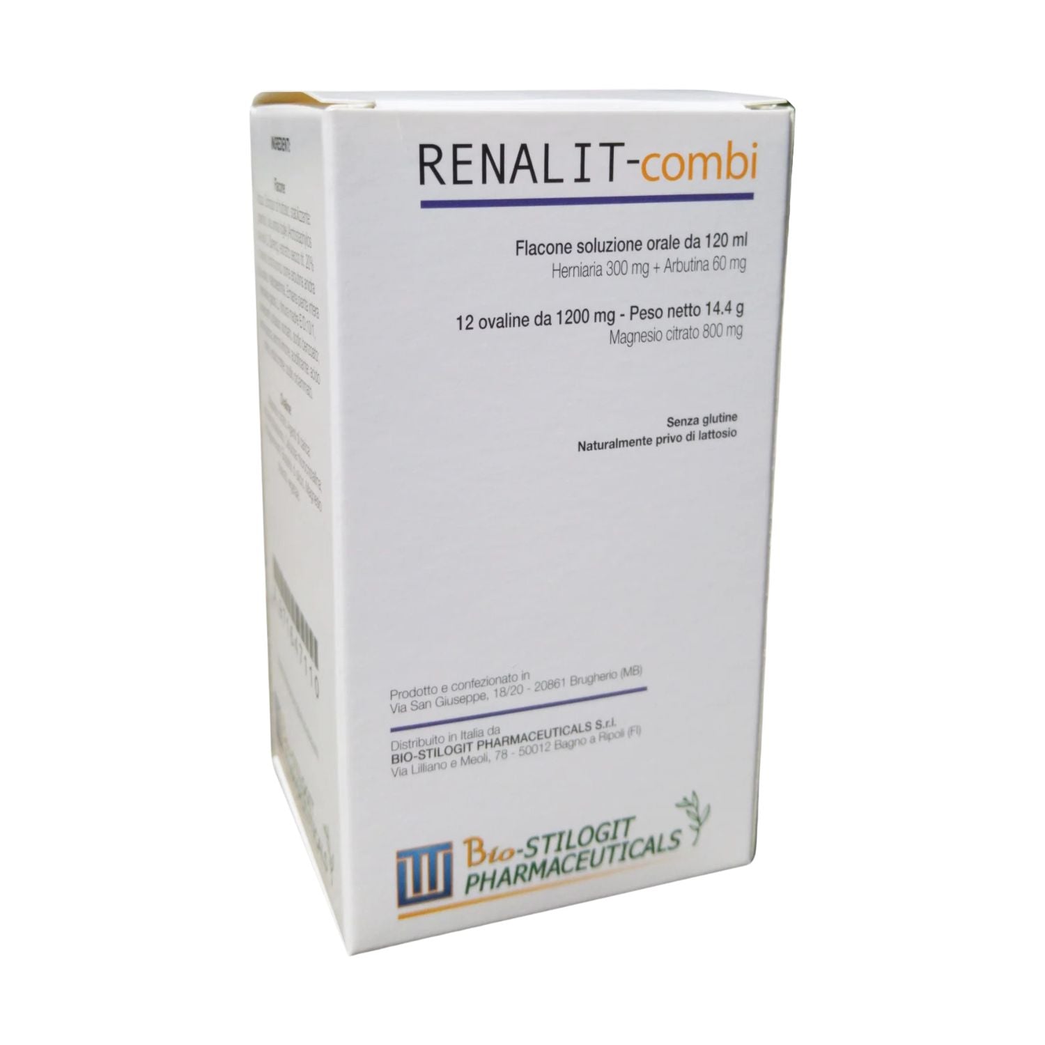 Renalit Combi | Integratore Vie Urinarie Herniaria e Magnesio | Flacone 120ml + 12 Capsule