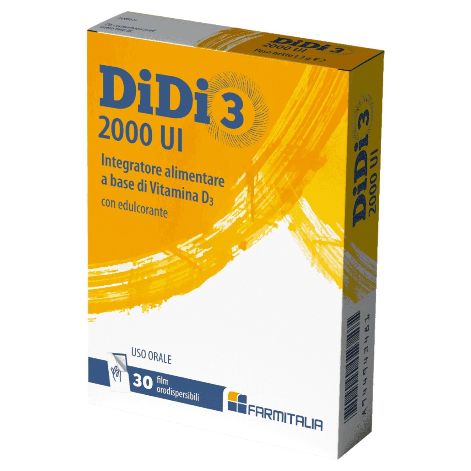 DiDi3 | Integratore Vitamina D3 2000 UI | 30 Film Orodispersibili