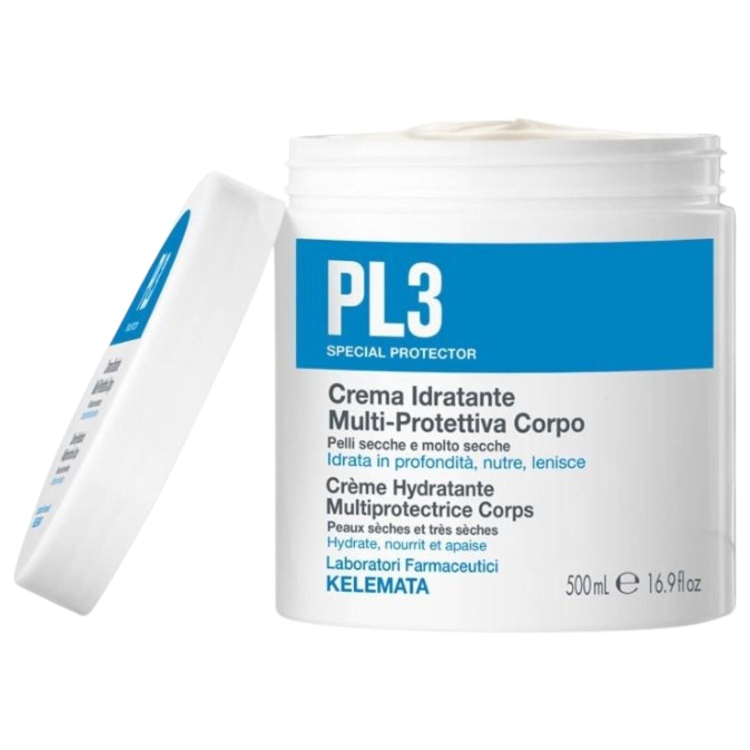 PL3 | Crema Idratante Multi-Protettiva Corpo Pelle Secca | 500ml