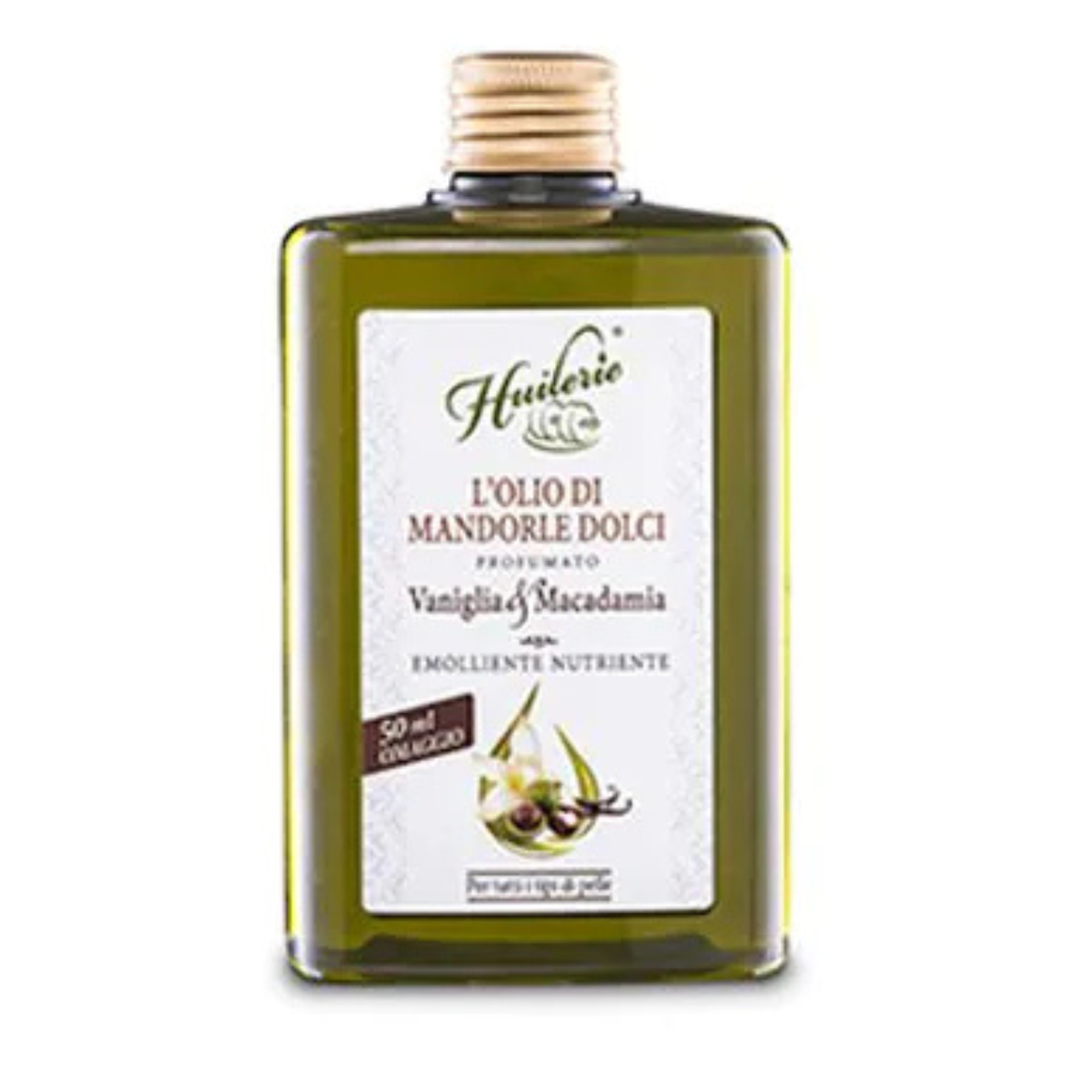 Huilerie Olio Mandorle Dolci Profumo Vaniglia E Macadamia | 300ml