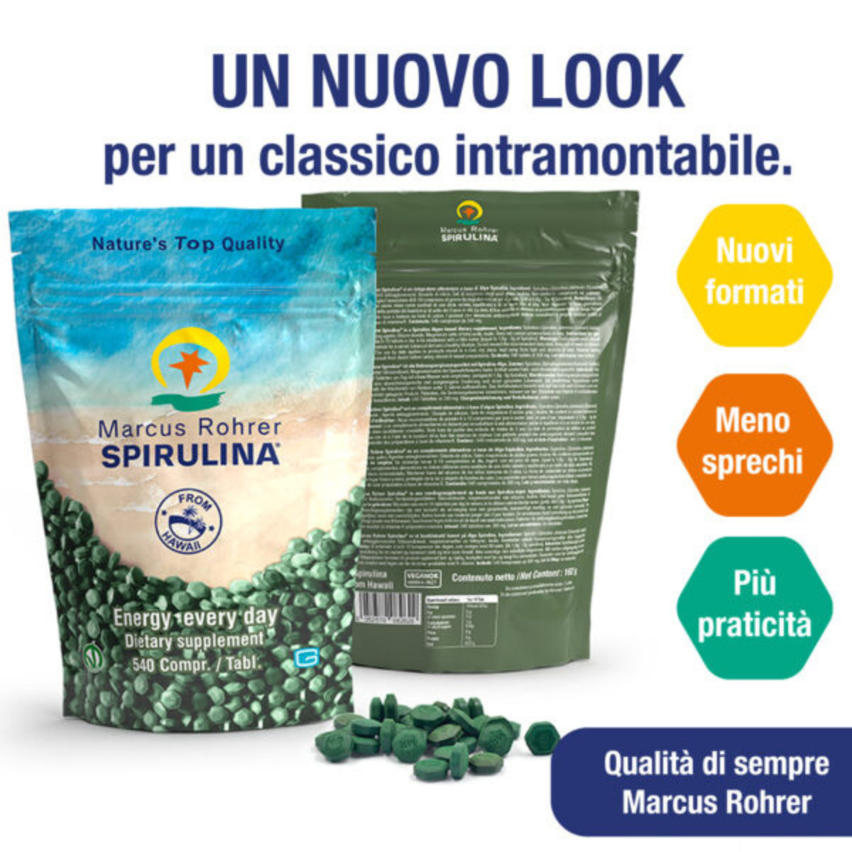 Marcus Rohrer Spirulina | Integratore Spirulina Vegano | 540 Compresse 2 