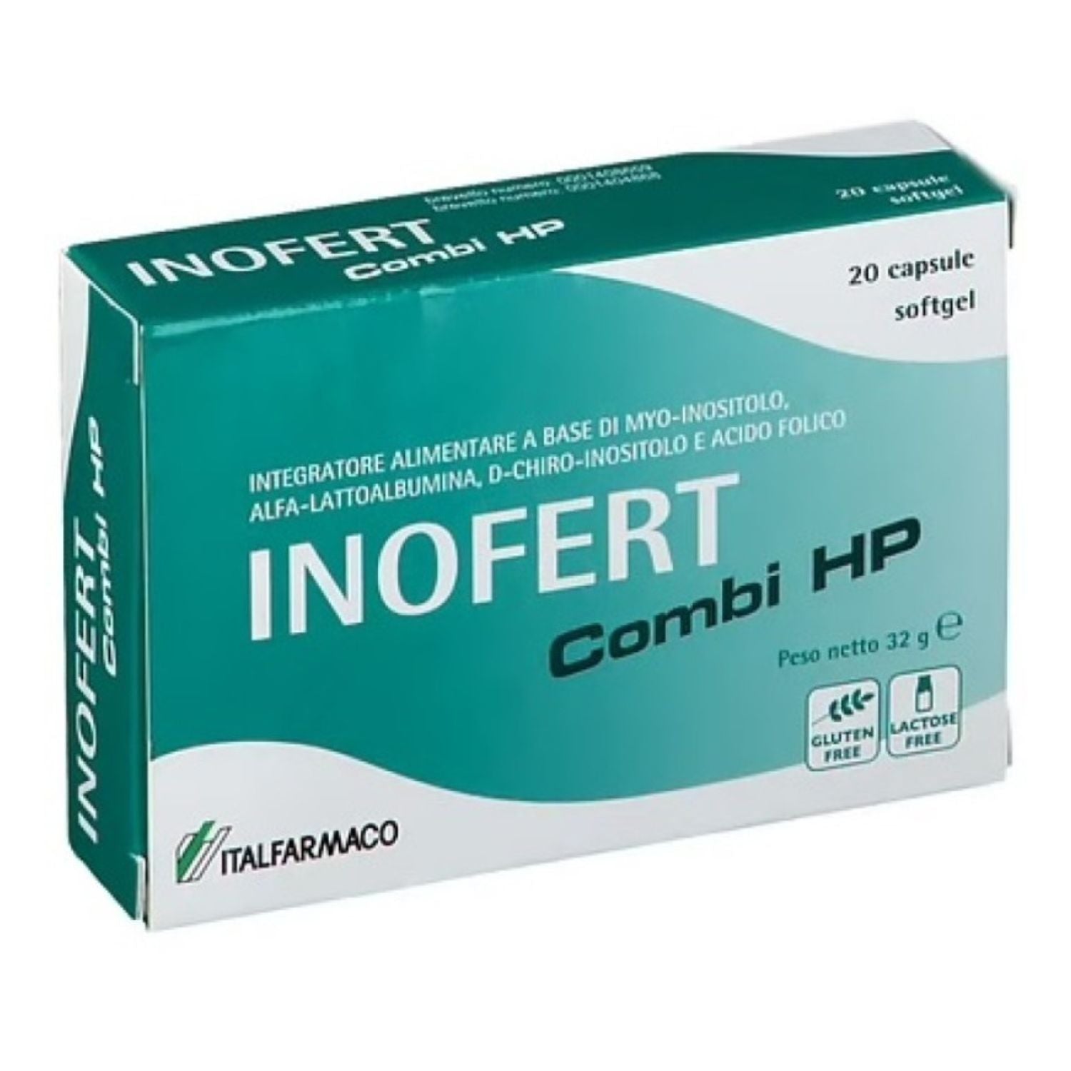 Inofert Combi HP | Integratore Myo-Inositolo PCOS | 20 Capsule Softgel
