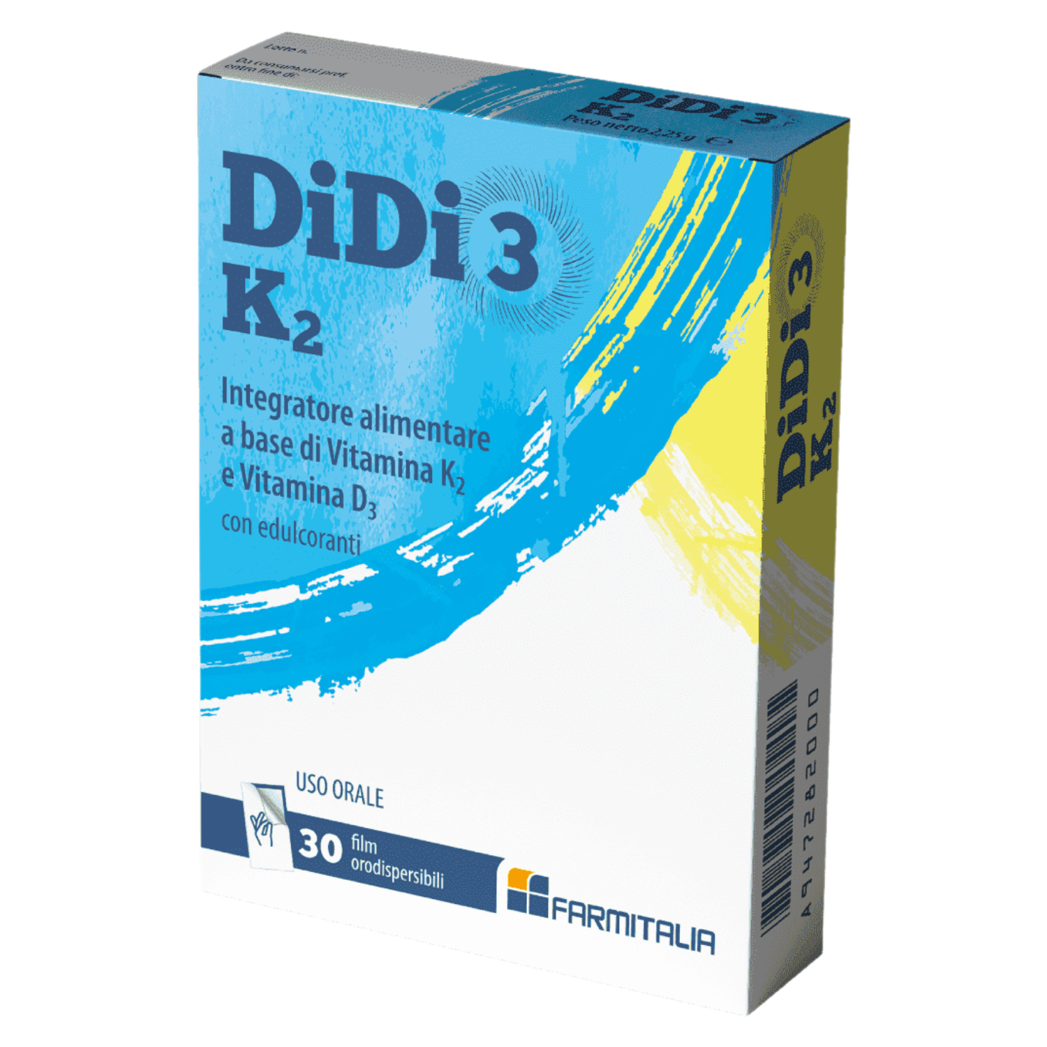 DiDi3 K2 | Integratore Vitamina D3 K2 | 30 Film Orodispersibili