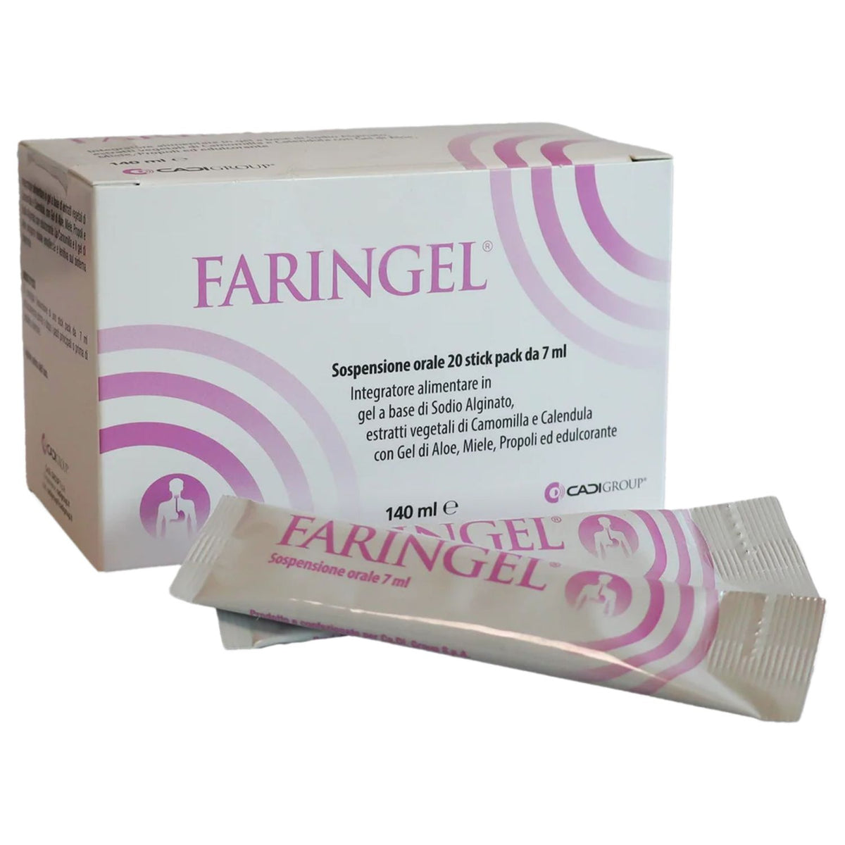 Faringel Plus | Integratore Reflusso e Gola | 20 Stick  