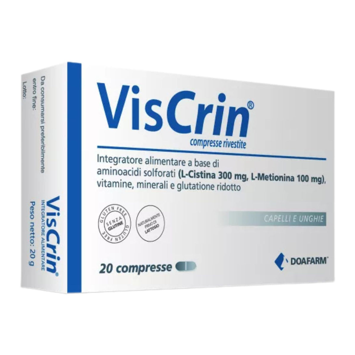 Viscrin | Integratore Capelli e Unghie | 20 Compresse  