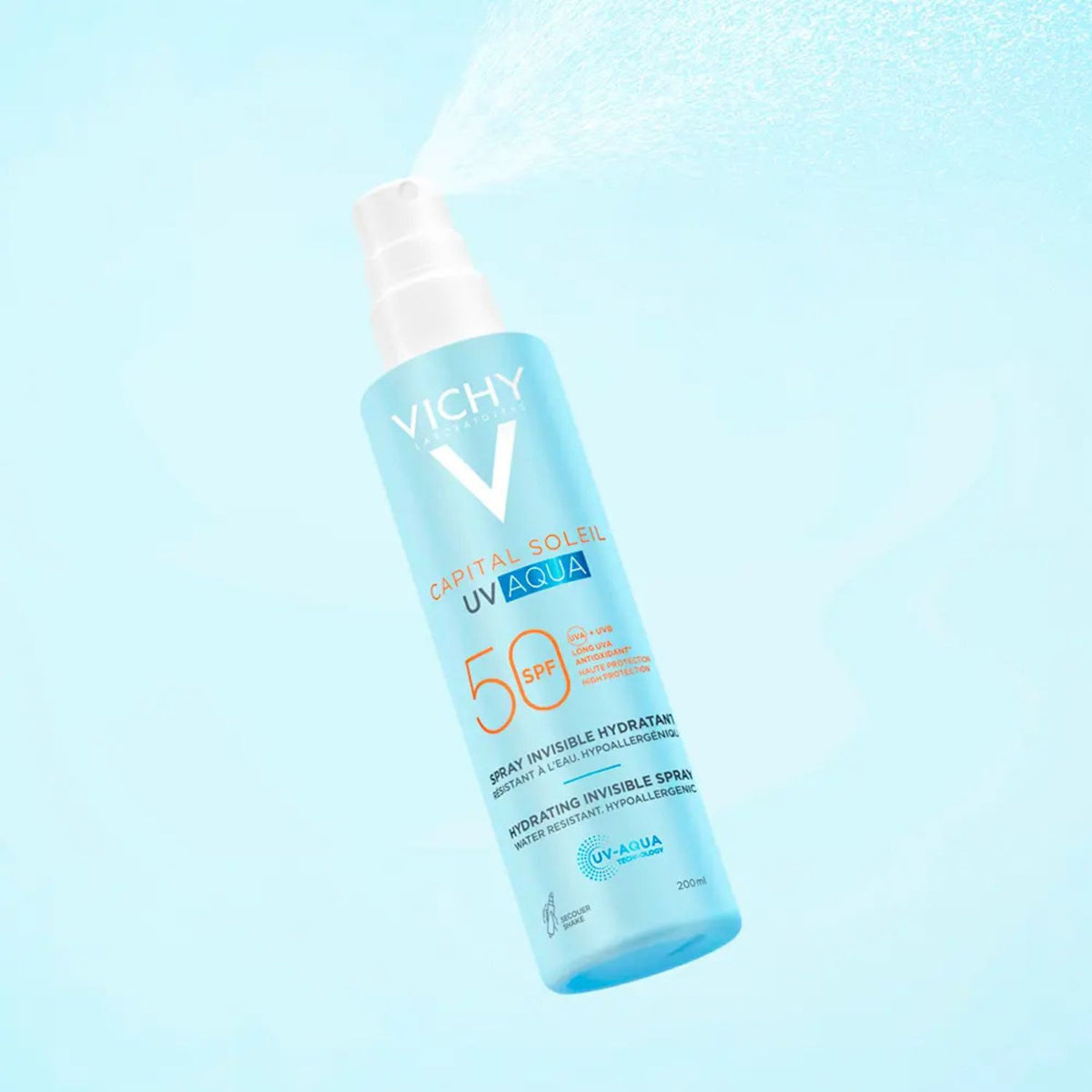 Vichy Capital Soleil UV Aqua | Spray Solare Corpo Invisibile Idratante SPF50+ | 200ml 2 