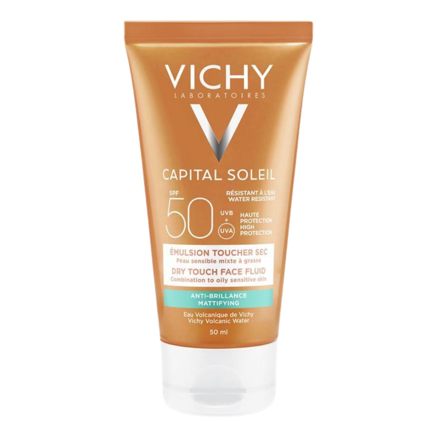 Vichy Capital Soleil | Emulsione Solare Viso Anti-Lucidità Effetto Asciutto SPF50+ | 50ml
