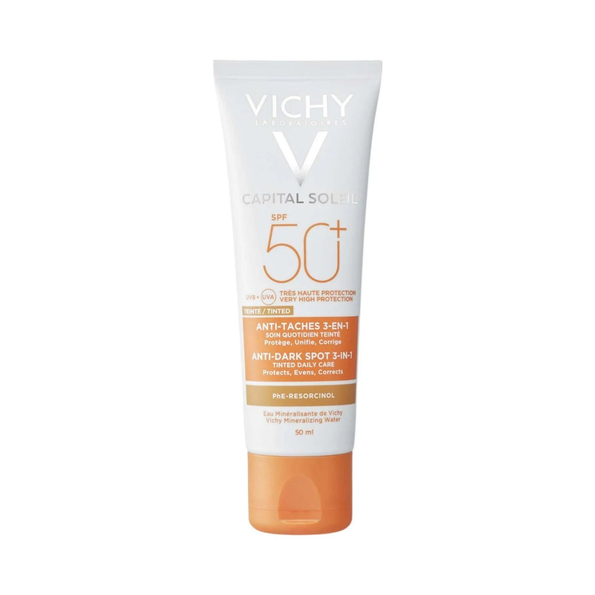 Vichy Capital Soleil | Trattamento Solare Viso Anti-Macchie Colorato 3 in 1 SPF50+ | 50ml  
